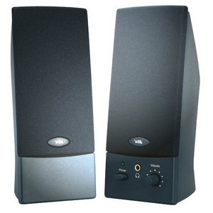 CYBER ACOUSTICS 2.0 Speaker System - Black - USB