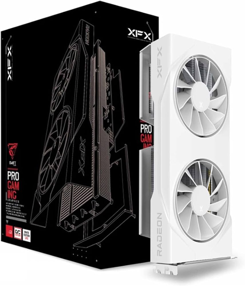 XFX Swift AMD Radeon RX 9060 XT OC White Gaming Edition 16GB