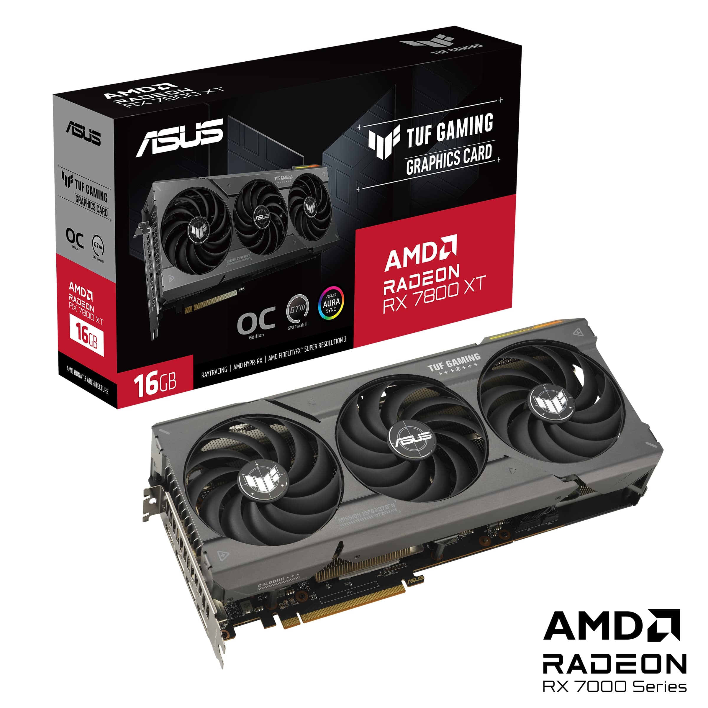 ASUS TUF Gaming RX 7800 XT OC Edition 16 Go GDDR6