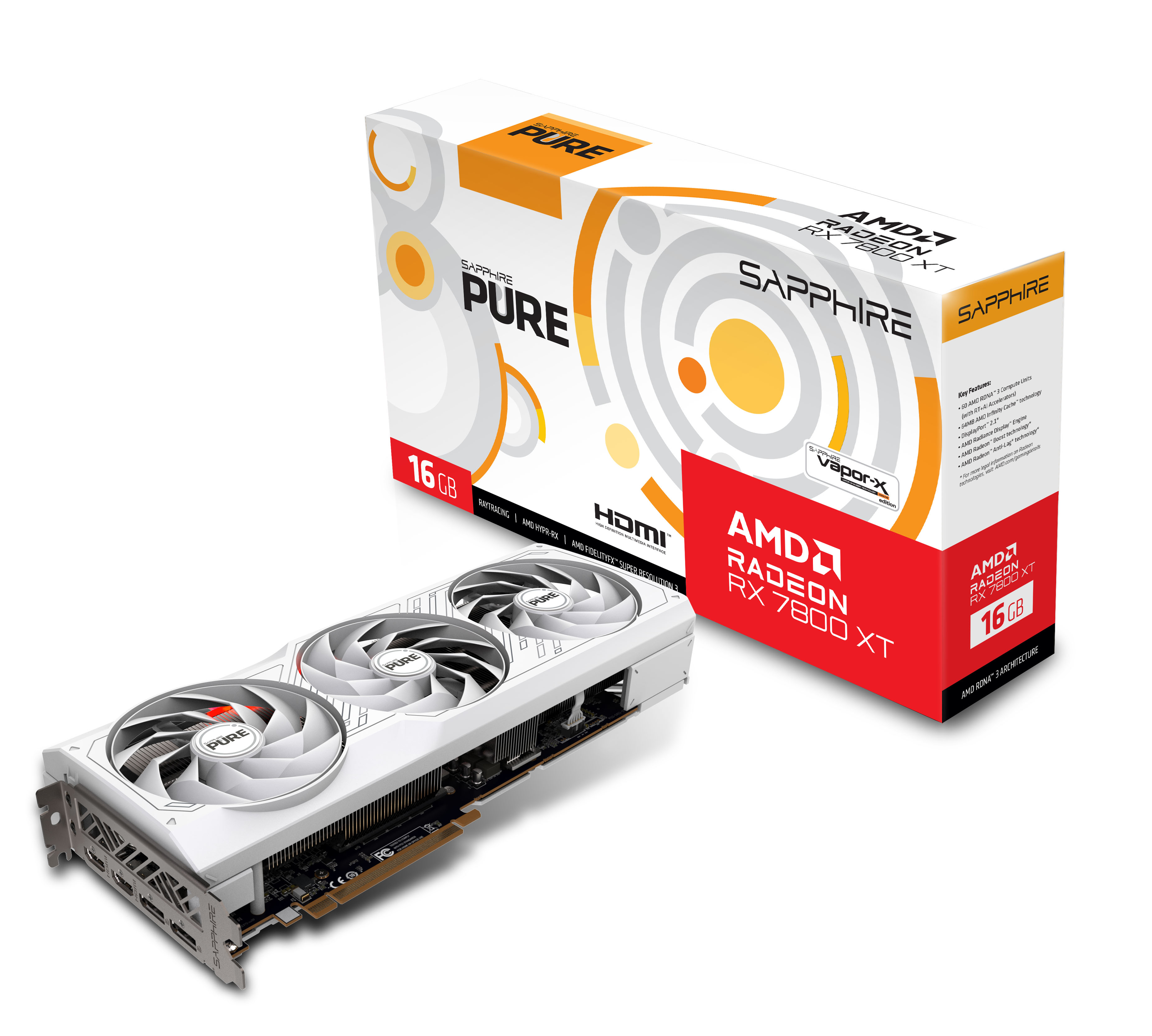 SAPPHIRE PURE AMD RADEON™ RX 7800 XT GAMING OC 16 Go GDDR6