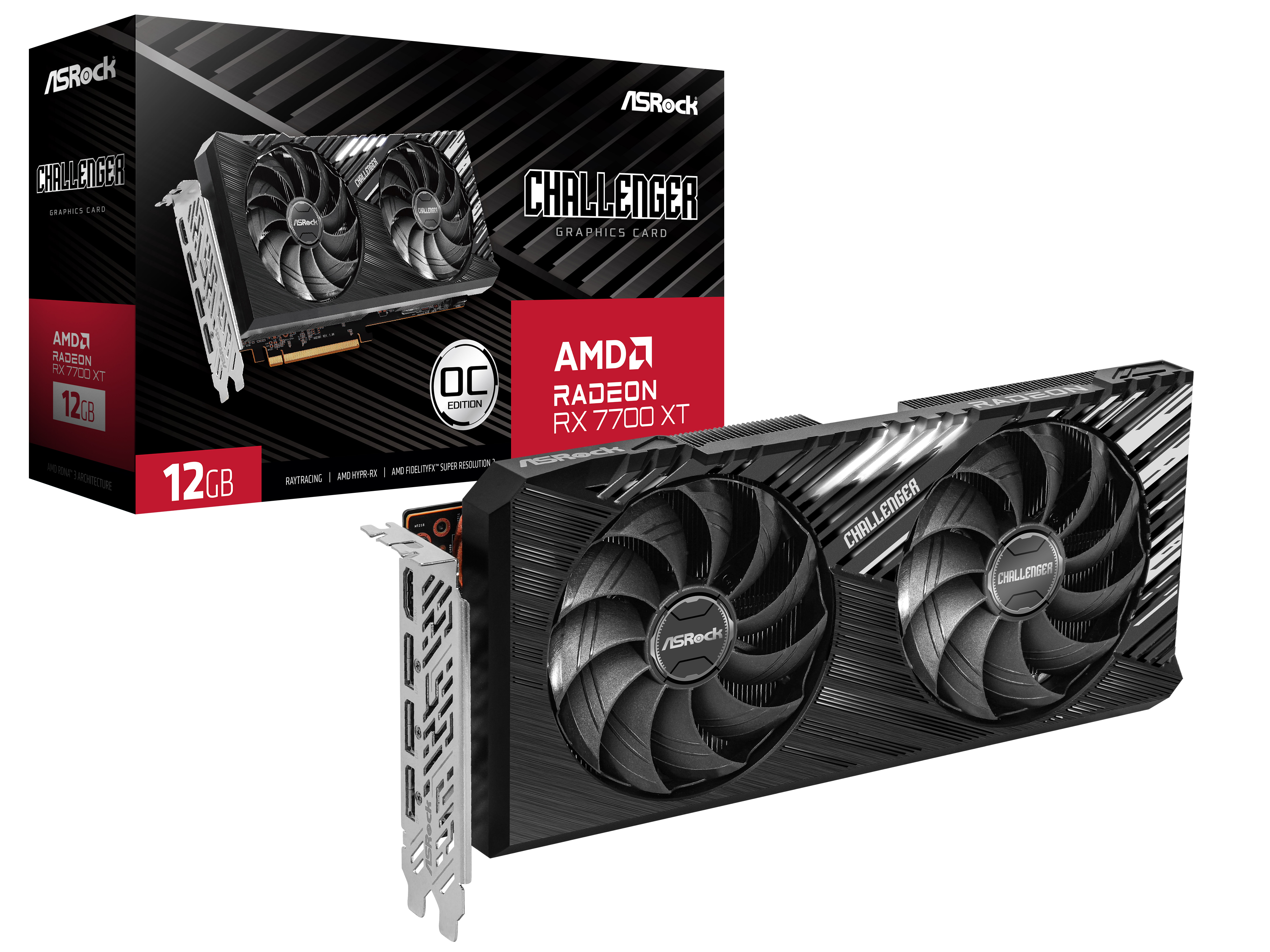 ASROCK Radeon RX 7700 XT Challenger 12 Go OC