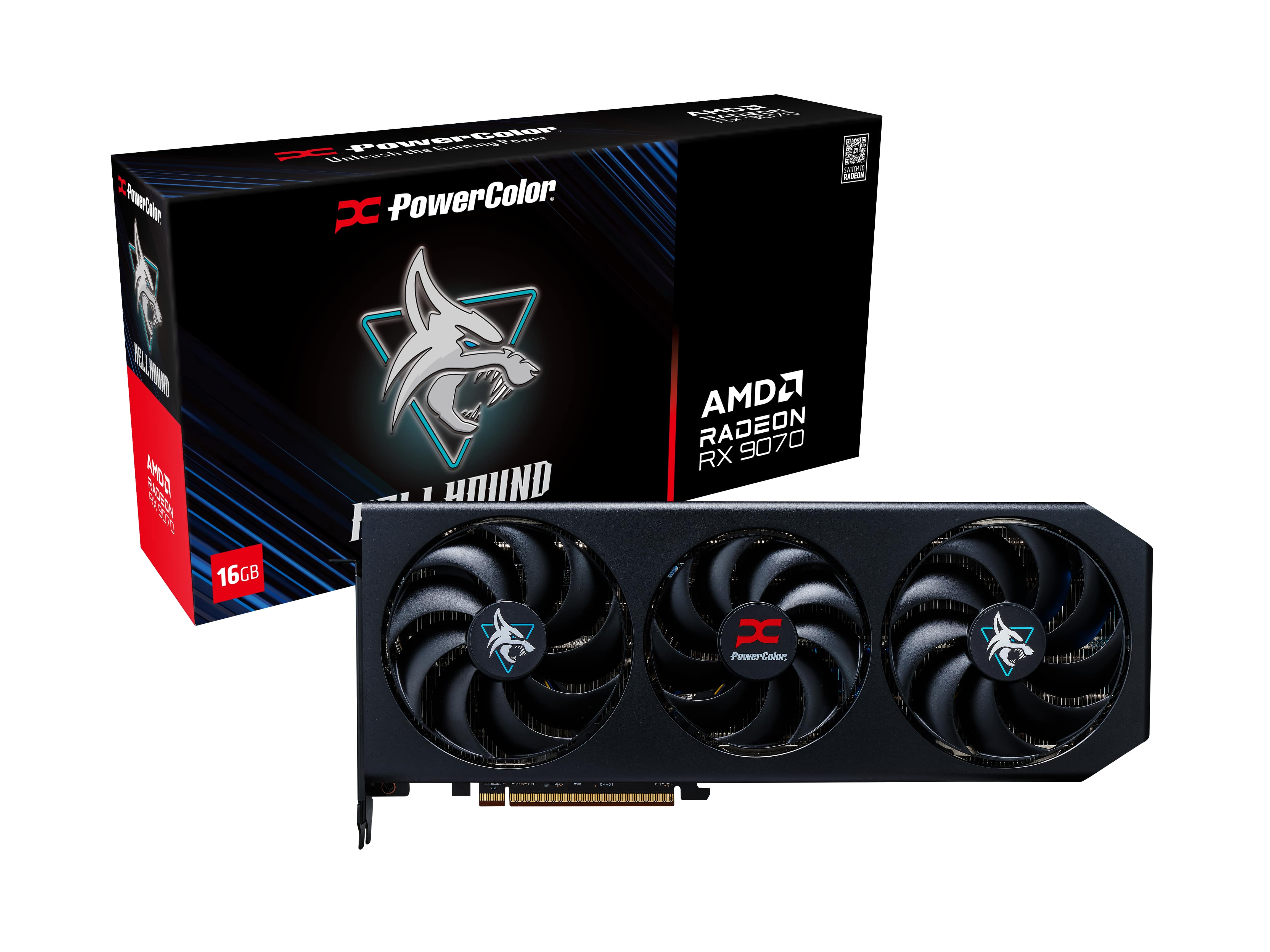 Carte graphique PowerColor Hellhound AMD Radeon RX 9070 16 Go