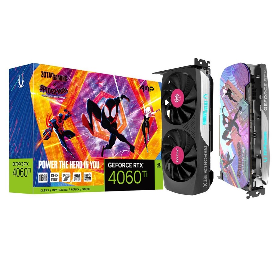ZOTAC GAMING GEFORCE RTX 4060 Ti 16GB AMP SPIDER-MAN™ GDDR6 Graphics Card