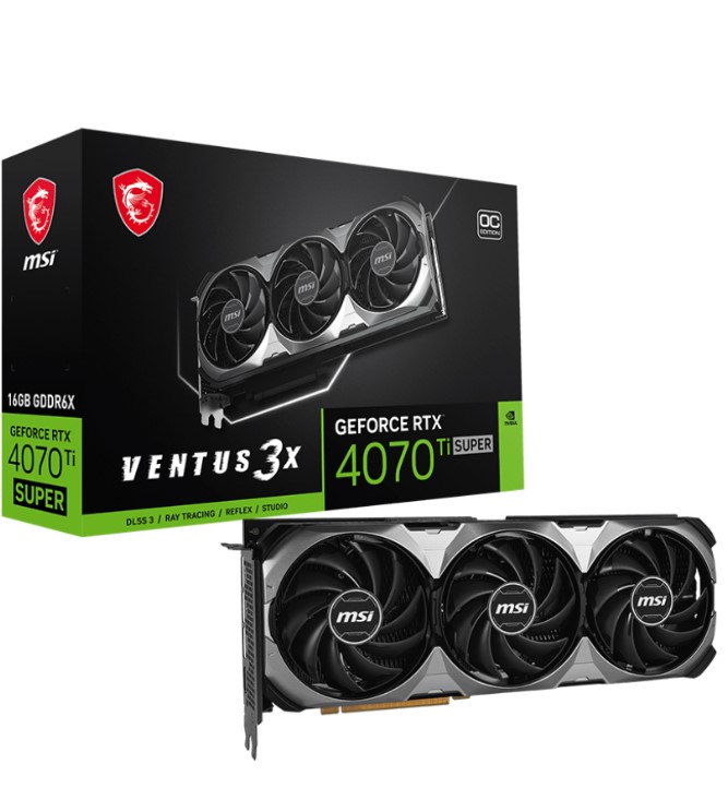 MSI GeForce RTX 4070 Ti SUPER 16G VENTUS 3X OC