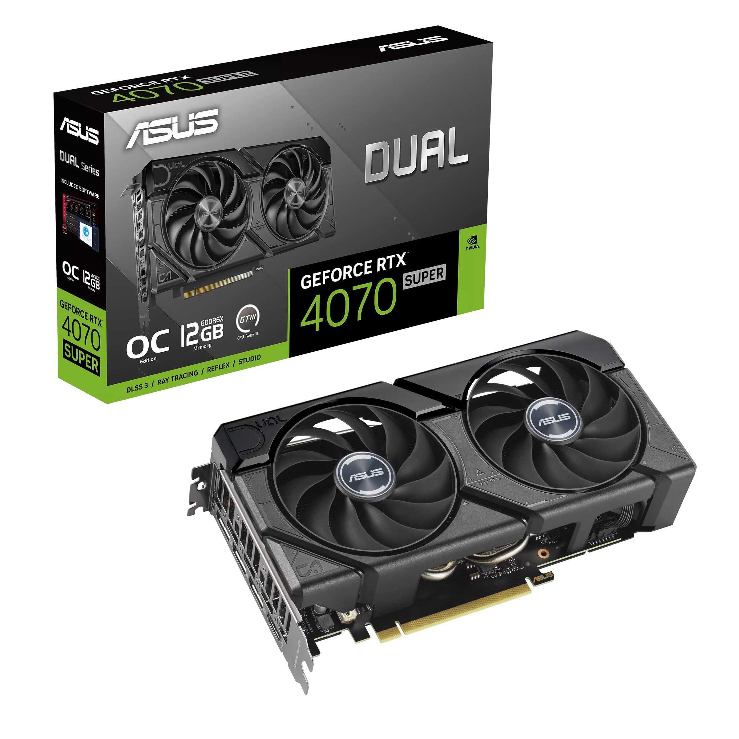 ASUS Double GeForce RTX 4070 SUPER OC EVO 12 Go GDDR6X