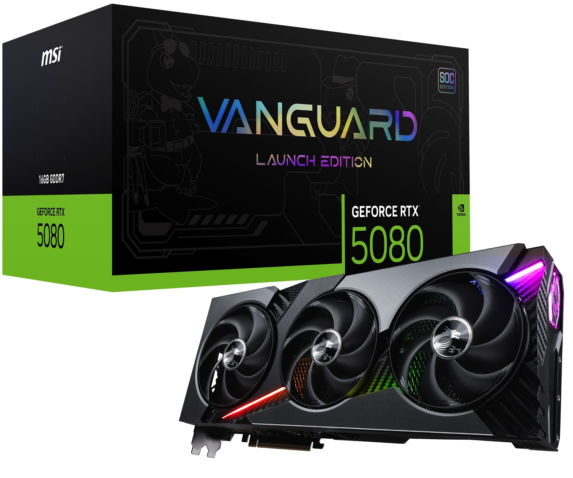 MSI GeForce RTX 5080 16G VANGUARD SOC LAUNCH EDITION