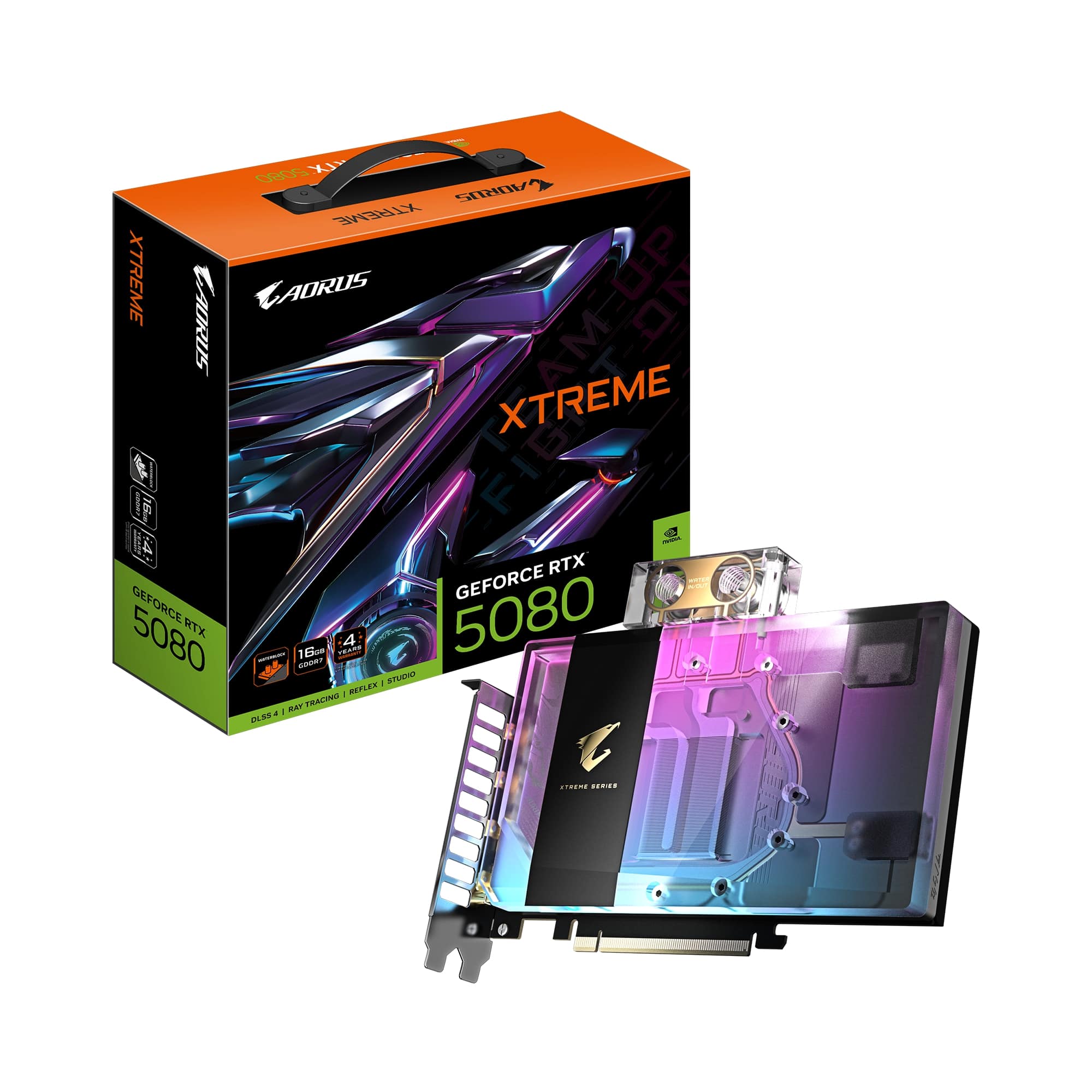 GIGABYTE AORUS GeForce RTX 5080 XTREME WATERFORCE WB Water Block cooli