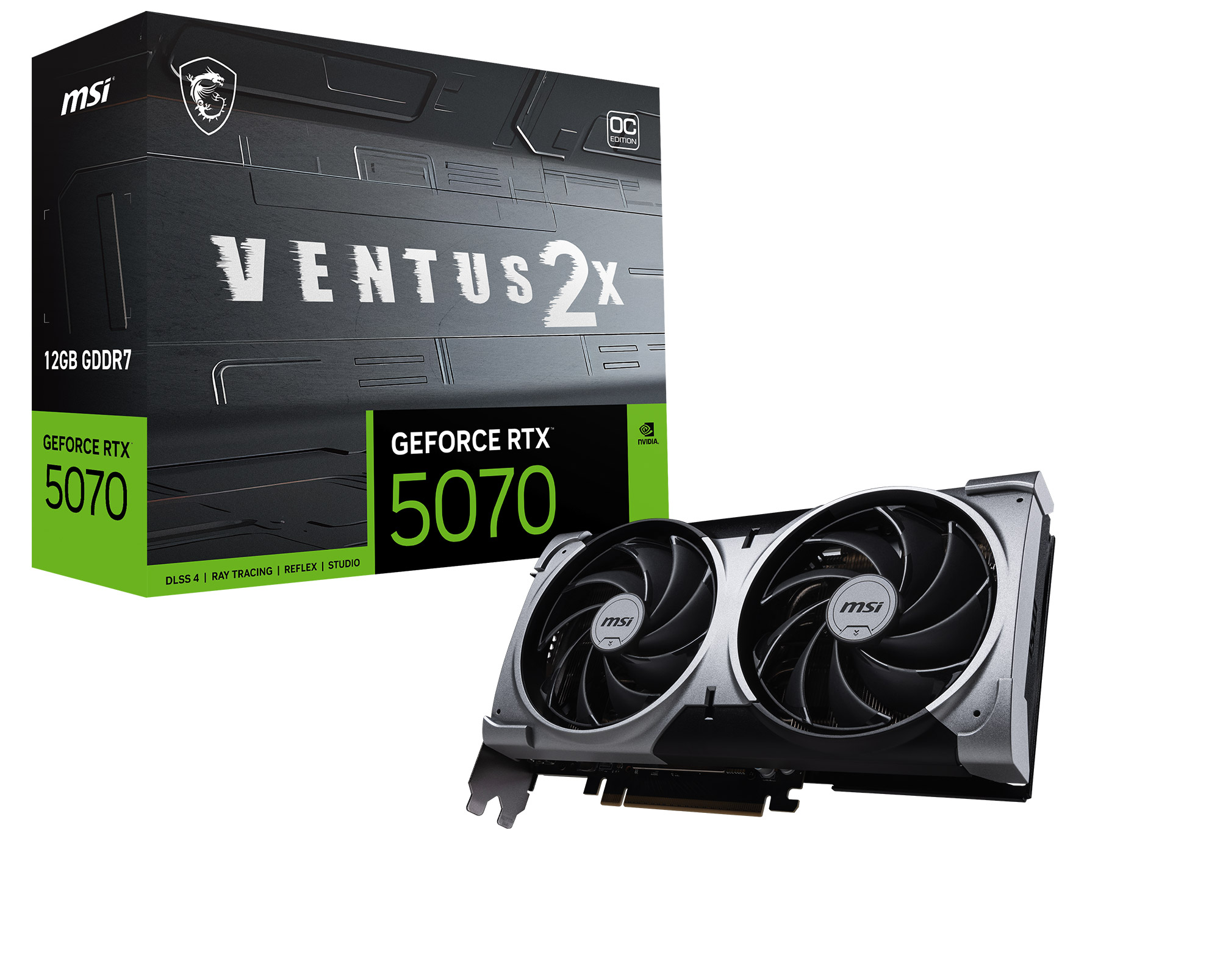 MSI GeForce RTX 5070 12G VENTUS 2X OC, 12GB GDDR7