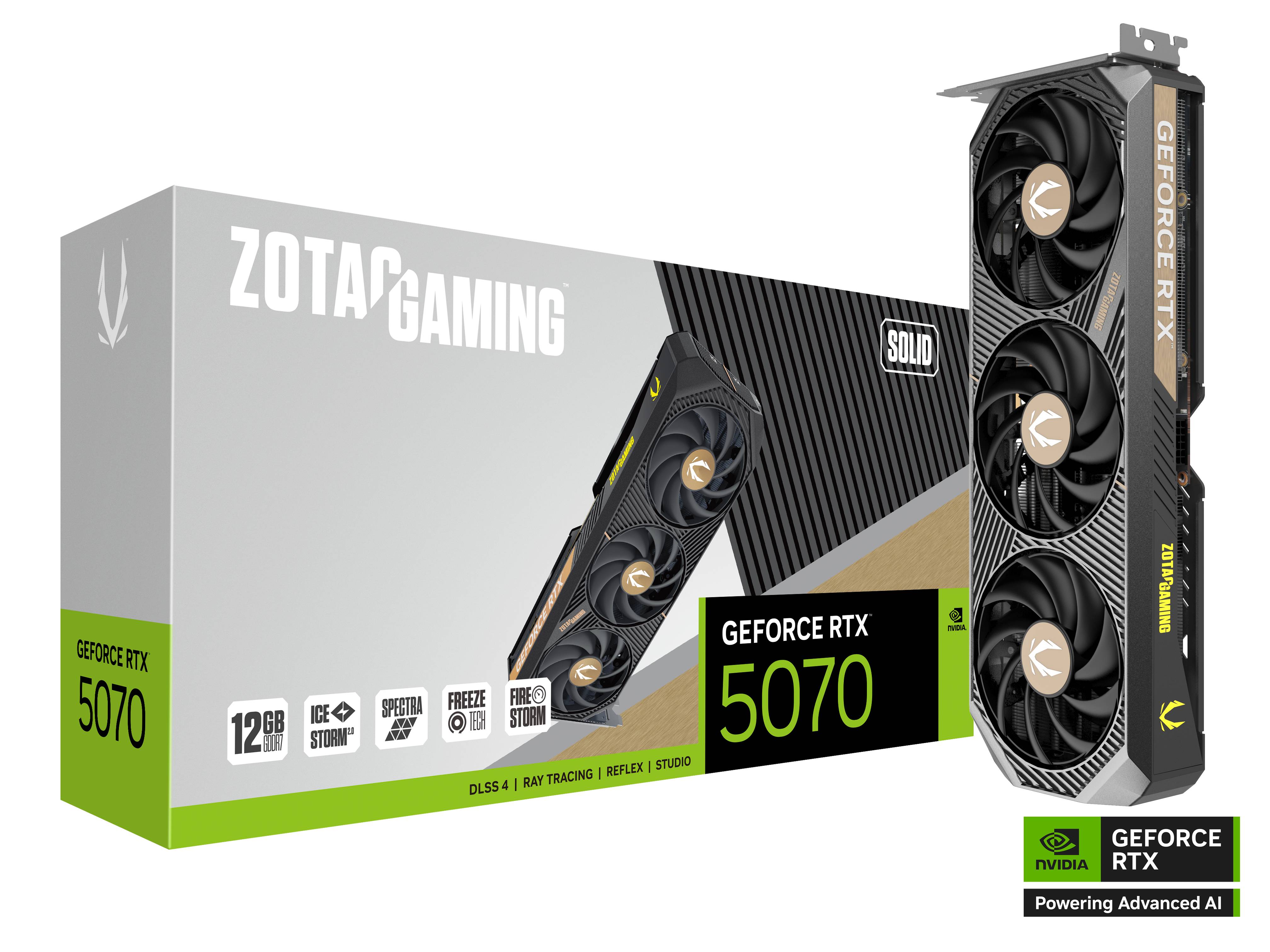 ZOTAC GAMING GeForce RTX 5070 SOLID 12GB GDDR7