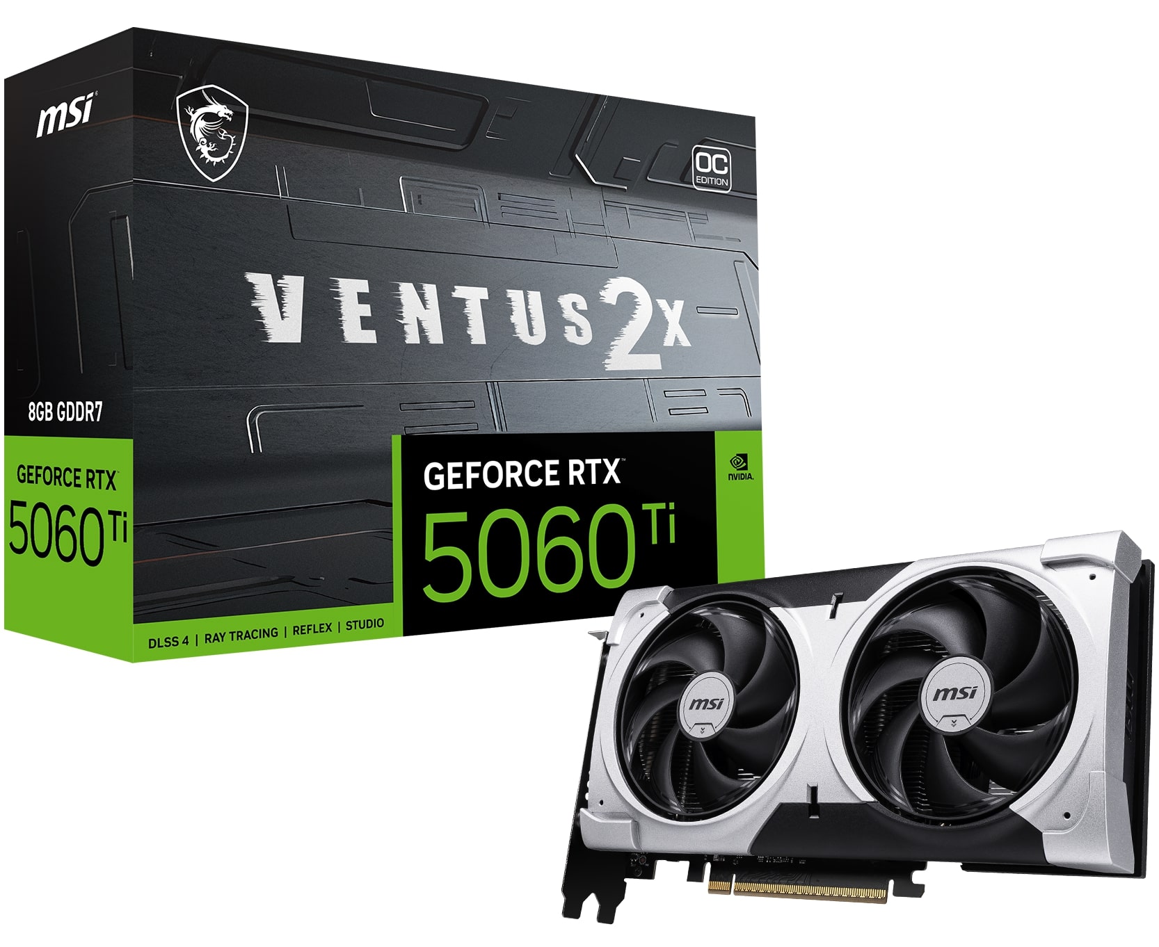 MSI GeForce RTX 5060 Ti 8G VENTUS 2X OC PLUS, GDDR7 8GB graphics card
