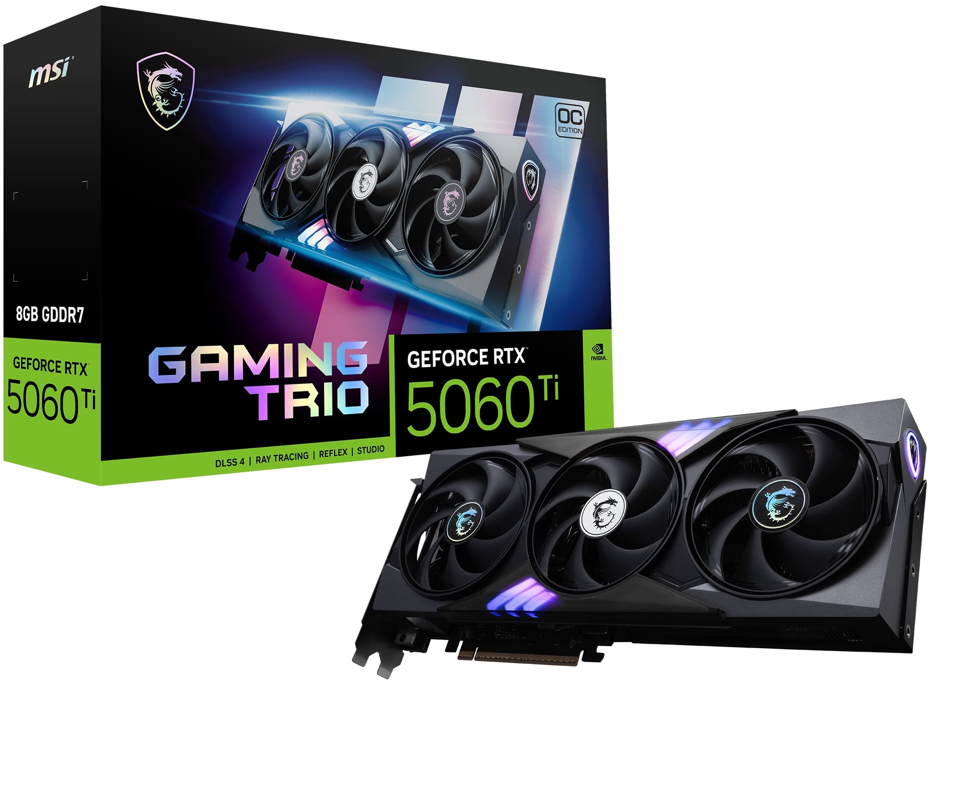 MSI GeForce RTX 5060 Ti 8G GAMING TRIO OC, GDDR7 8GB graphics card