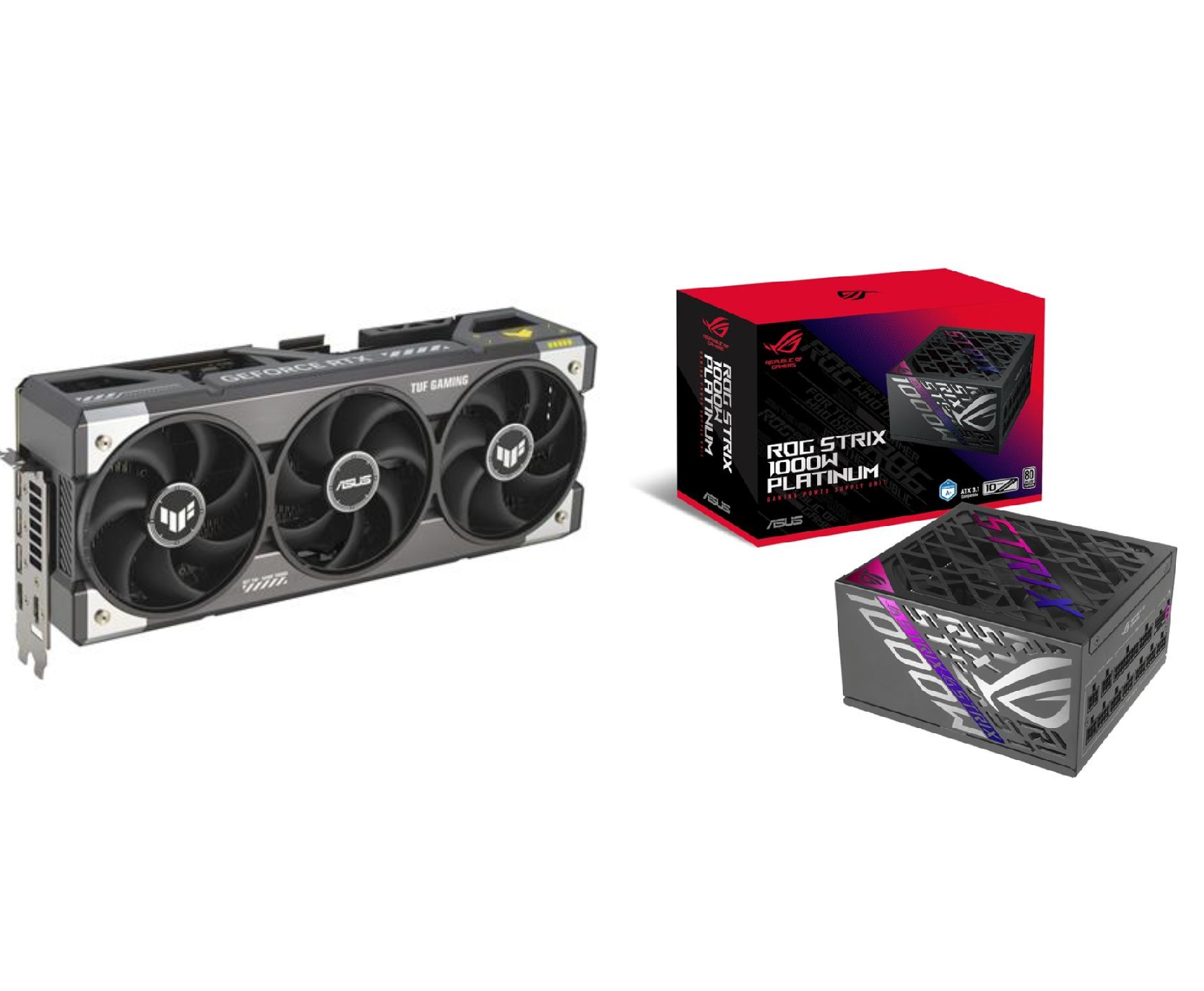 ASUS TUF Gaming GeForce RTX 5080 16GB GDDR7 OC Edition, AI Gaming Graphics Card, TUF-RTX5080-O16G-GAMING + ASUS ROG STRIX 1000W