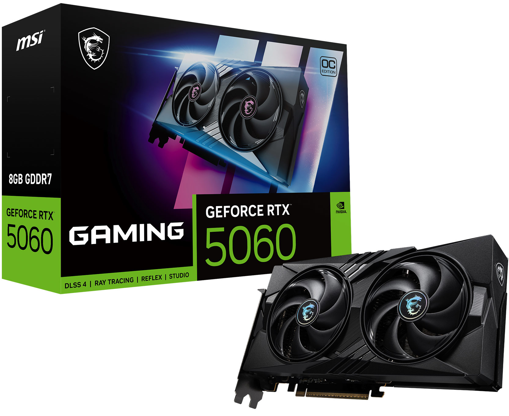 MSI GeForce RTX 5060 8G GAMING OC, GDDR6 8G, PCI-E 5.0, 128 bit, 8-pin