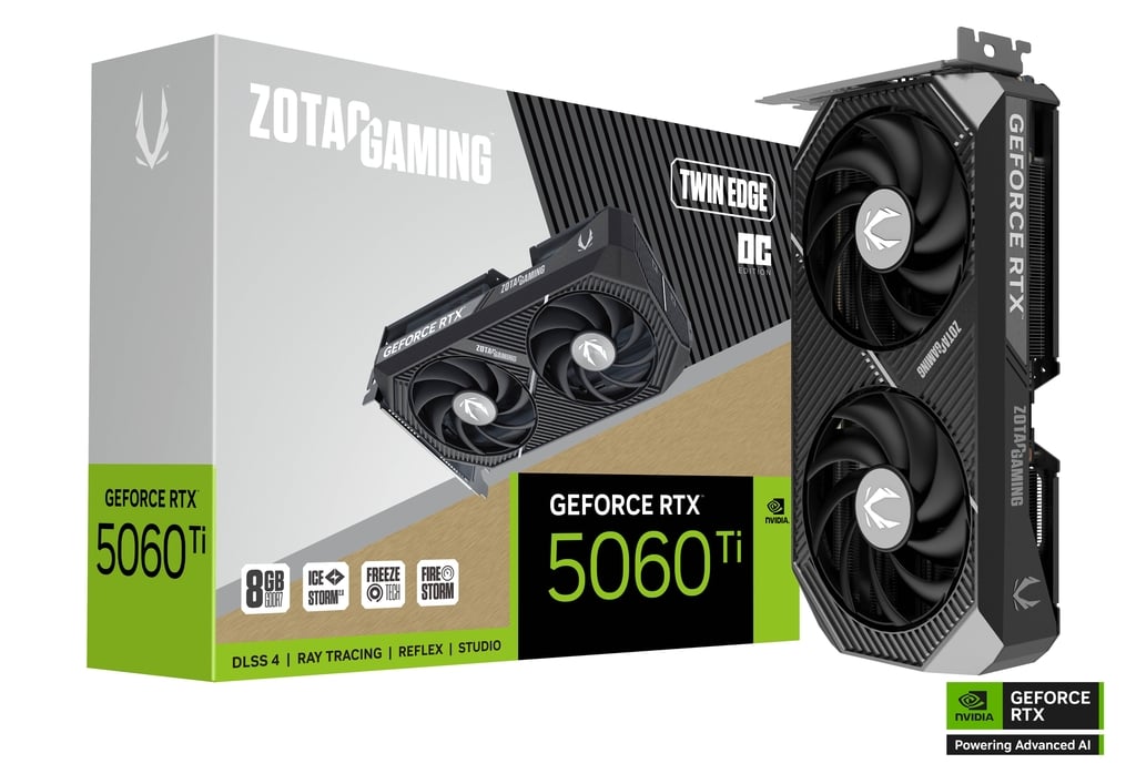 Carte graphique ZOTAC GAMING GeForce RTX 5060 Ti 8 Go Twin Edge OC DLSS 4 GDDR7