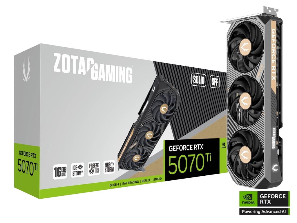 Carte graphique ZOTAC GAMING GeForce RTX 5070 Ti SOLID SFF DLSS 4 16 Go GDDR7