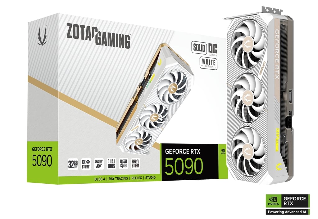 ZOTAC GAMING GeForce RTX 5090 SOLID OC White Edition 32GB GDDR7