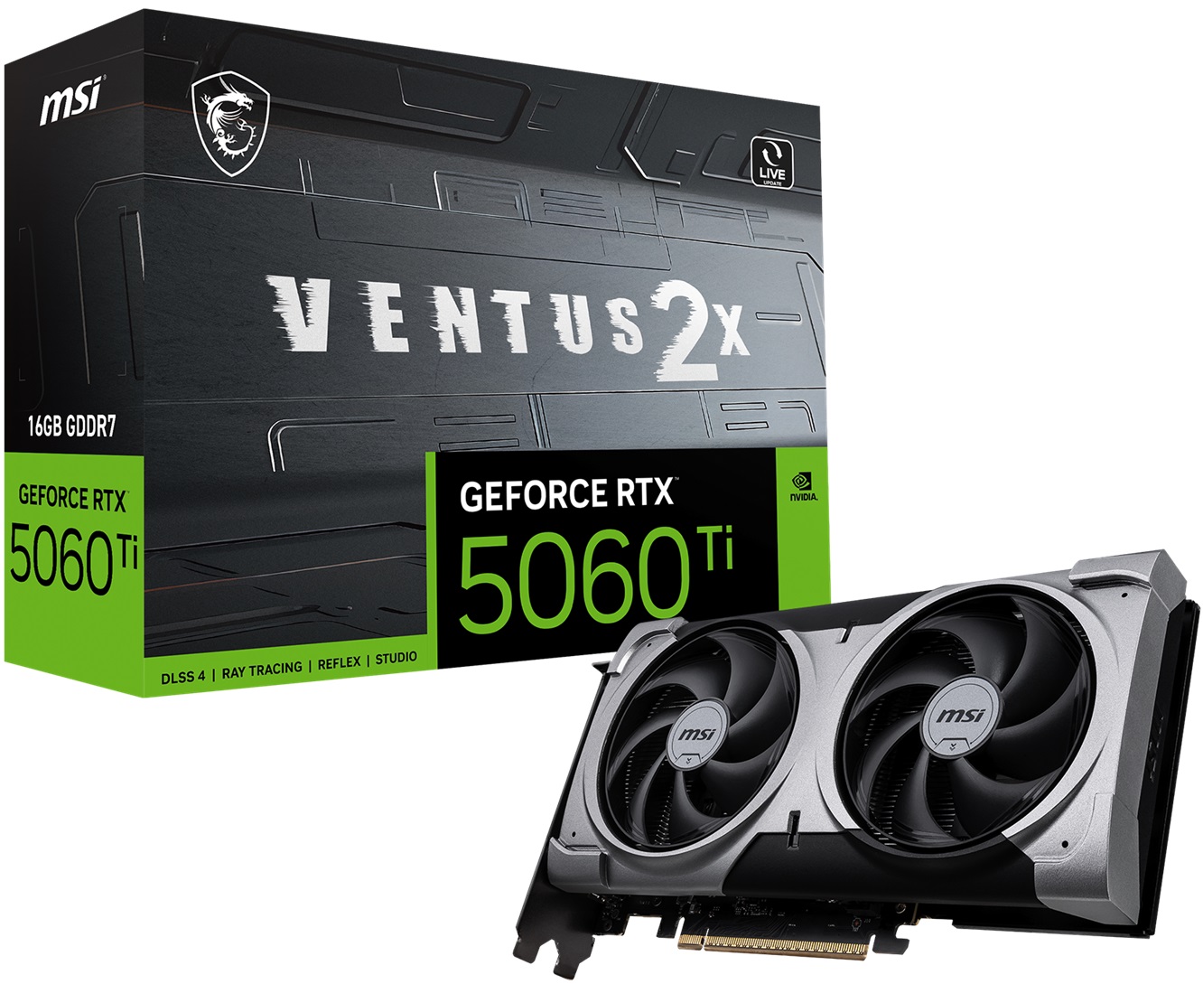 MSI GeForce RTX 5060 Ti 16G VENTUS 2X PLUS, GDDR7 16GB graphics card