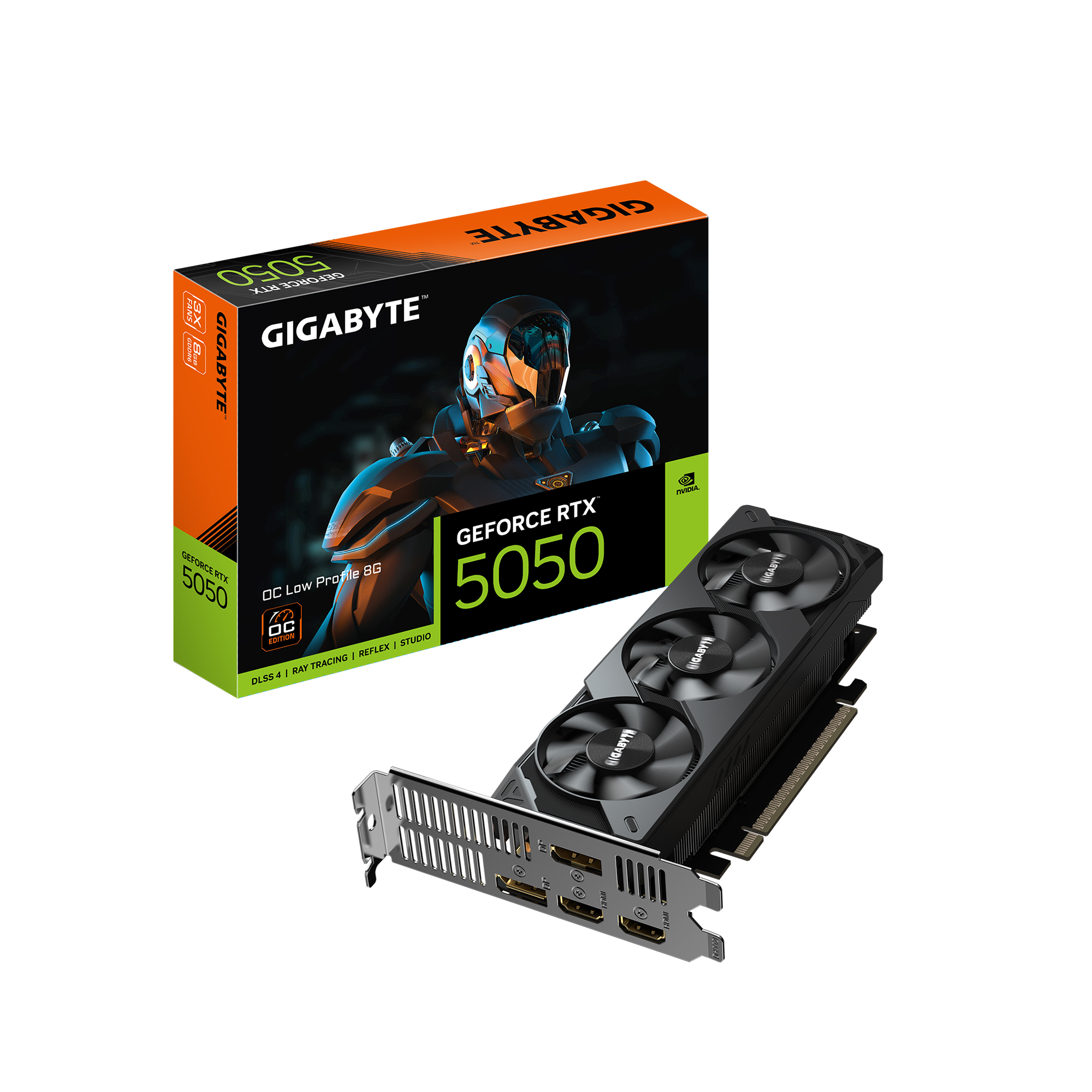 GIGABYTE GeForce RTX 5050 OC Low Profile 8G Graphics Card, 8GB 128-bit