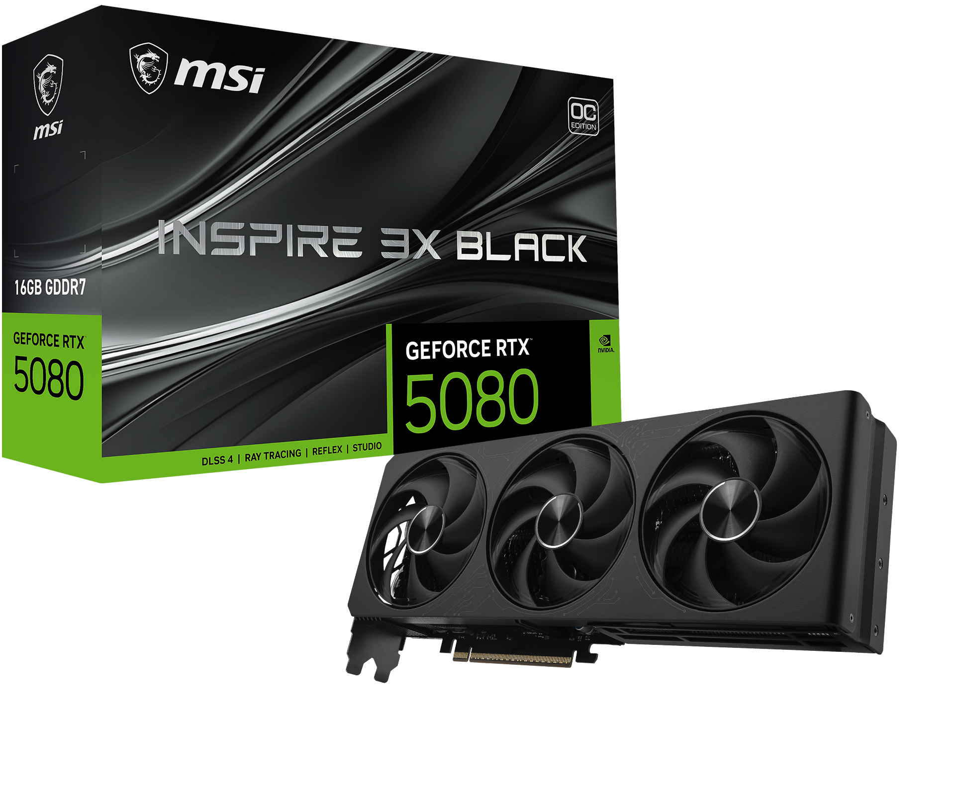 MSI GeForce RTX 5080 16G INSPIRE 3X OC NOIR
