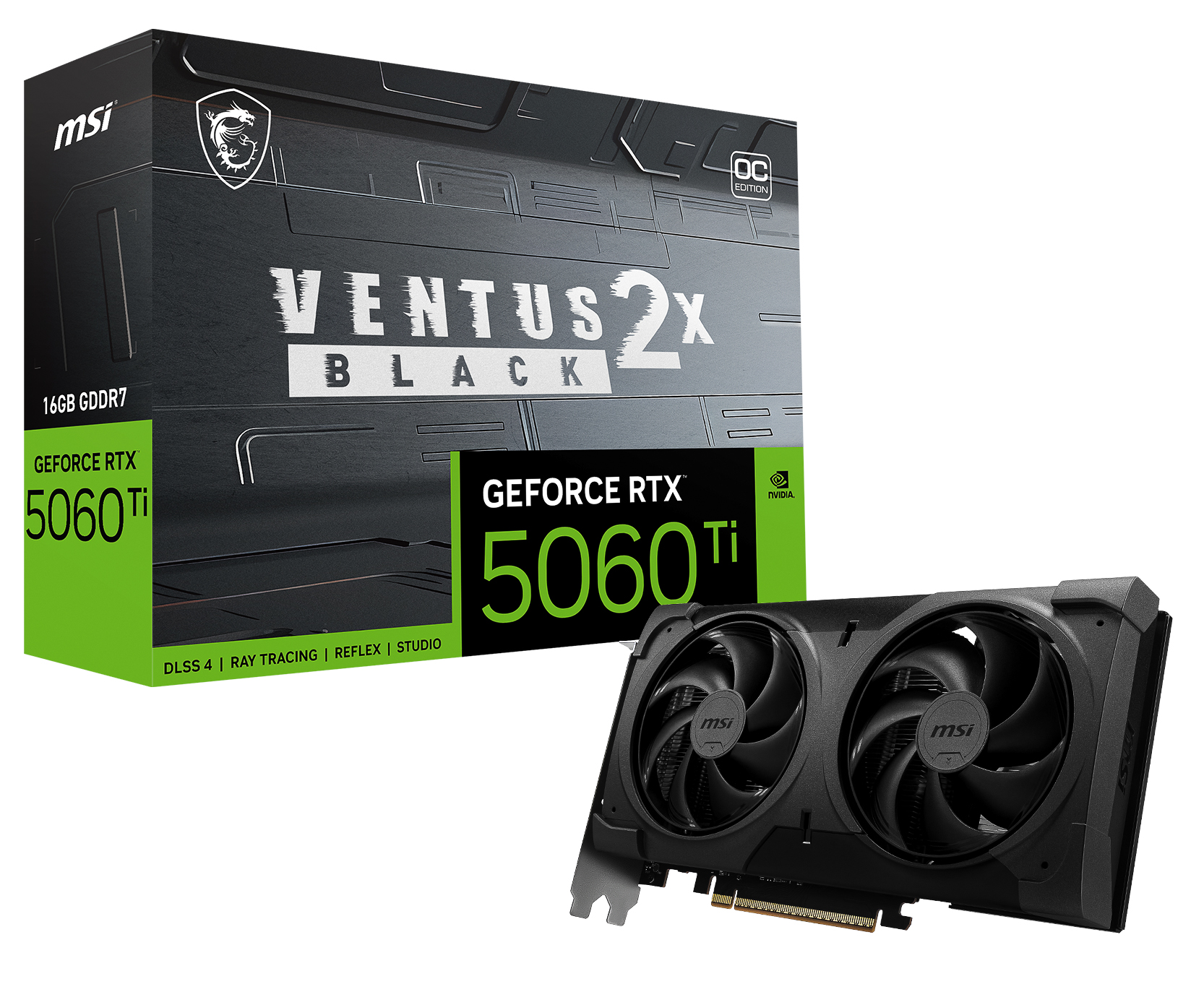 MSI GeForce RTX 5060 Ti 16G VENTUS 2X OC GDDR7 Double Fans