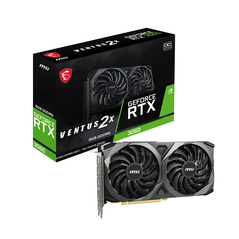 MSI GeForce RTX 3060 VENTUS 2X 8G OC GDDR6 Graphics Card