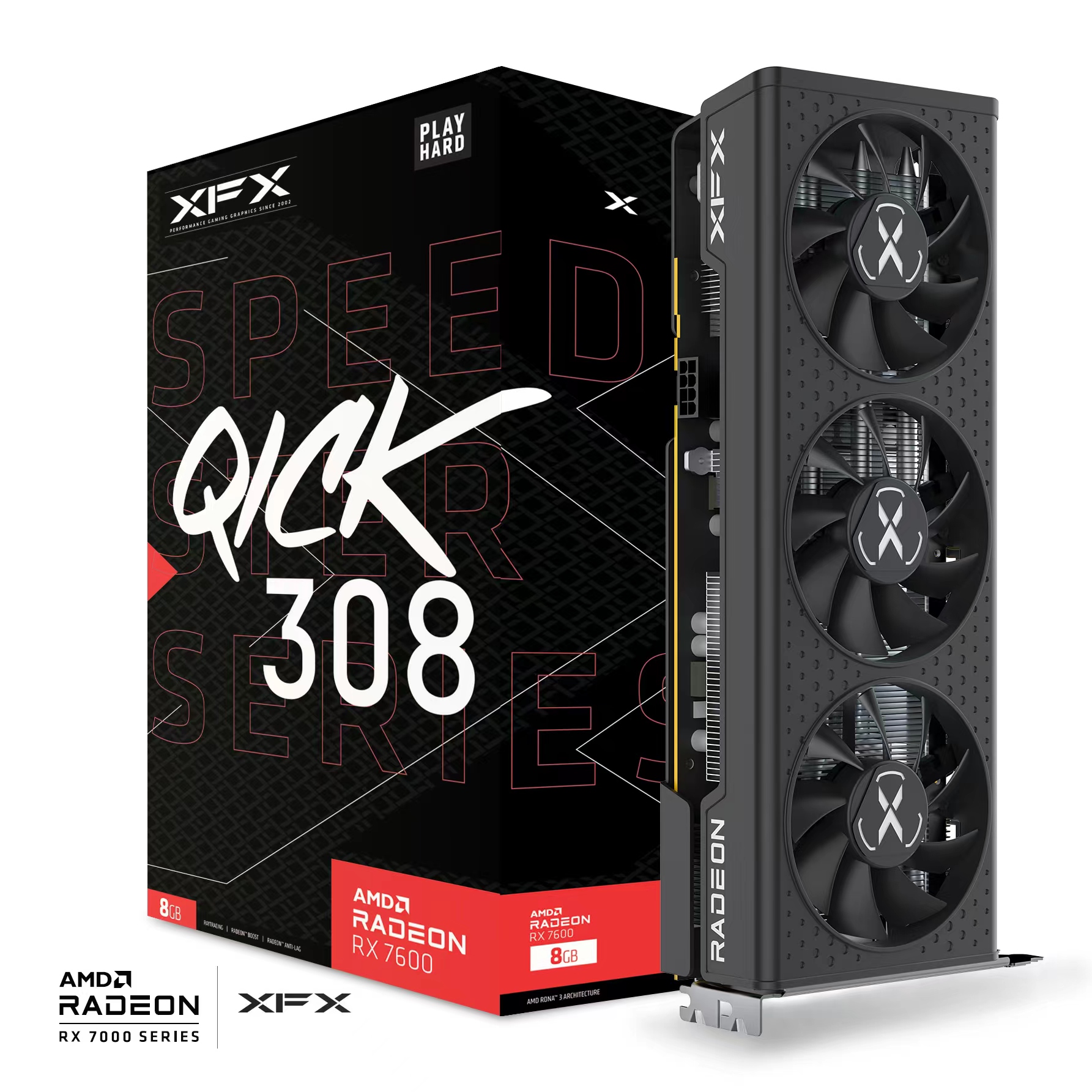 XFX SPEEDSTER QICK308 RADEON RX 7600 8GB GDDR6