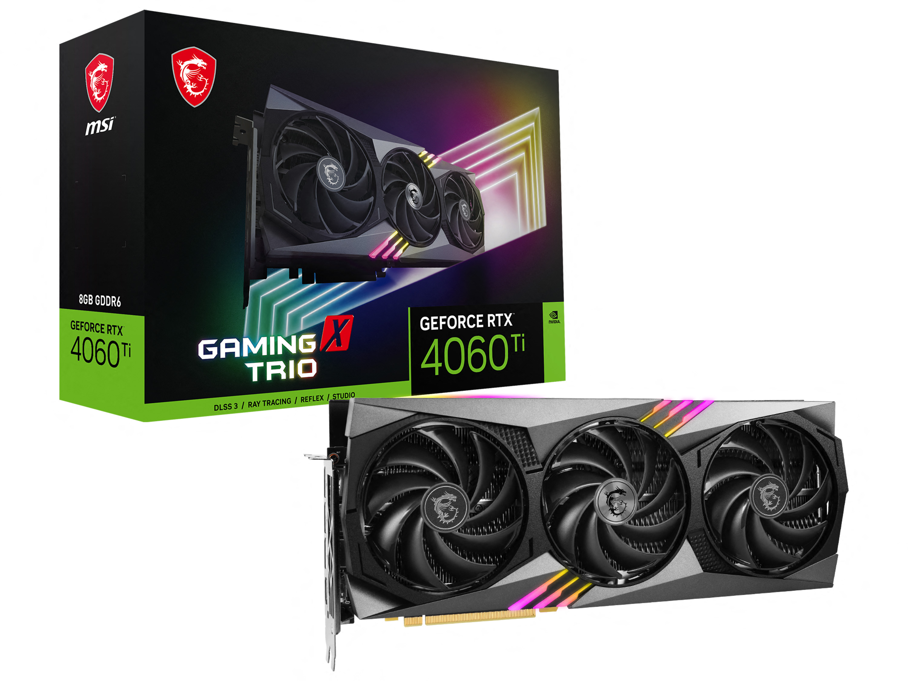 MSI GeForce RTX 4060 Ti GAMING X TRIO 8G GDDR6 Graphics Card