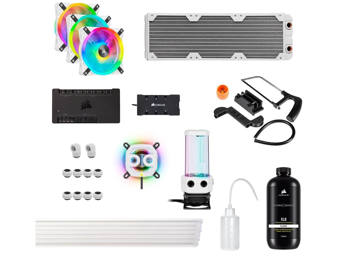 Ensemble de refroidissement personnalisé CORSAIR Hydro X Series iCUE XH305i RGB PRO - Blanc