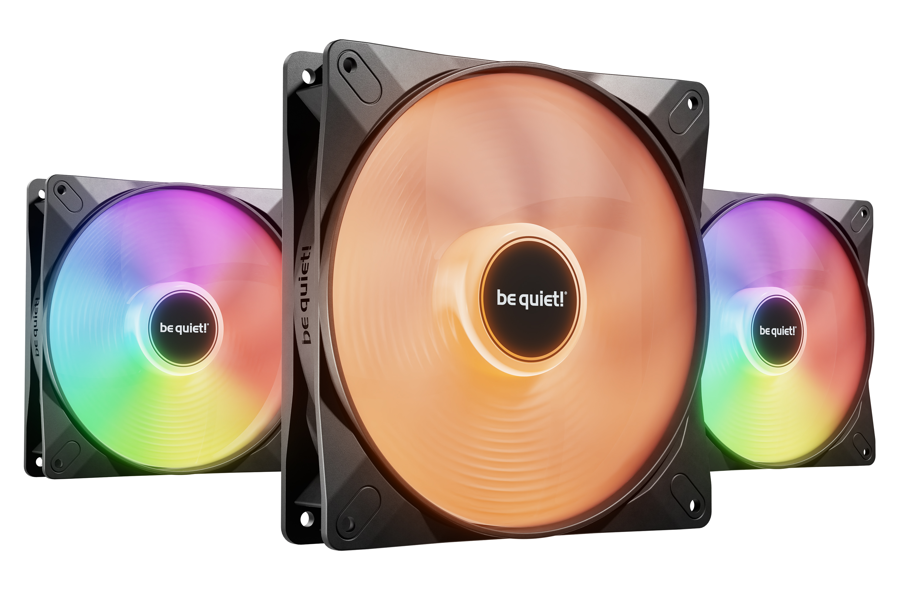 be quiet! Light Wings LX 140mm PWM ARGB Case Fan, Black, 3 Pack