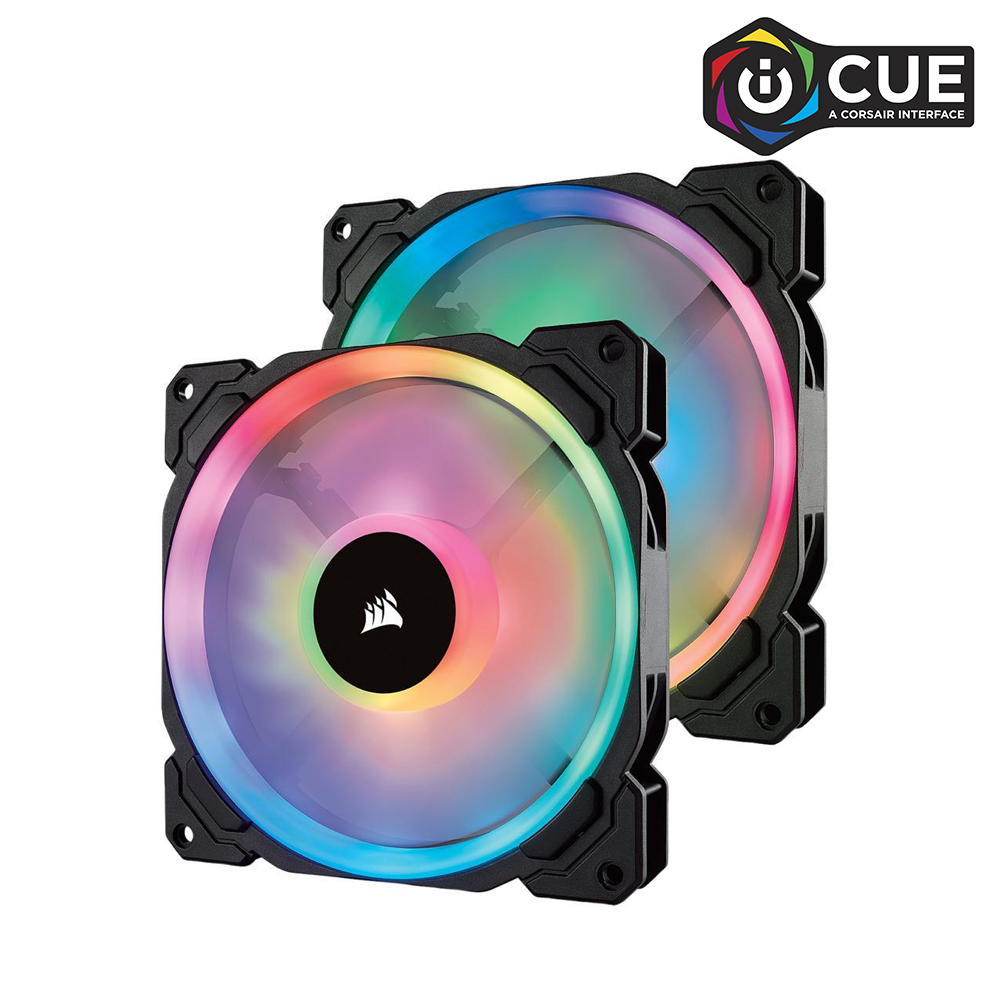 CORSAIR (série LL140 RVB) - 2 ventilateurs MID à DEL RVB 140 mm