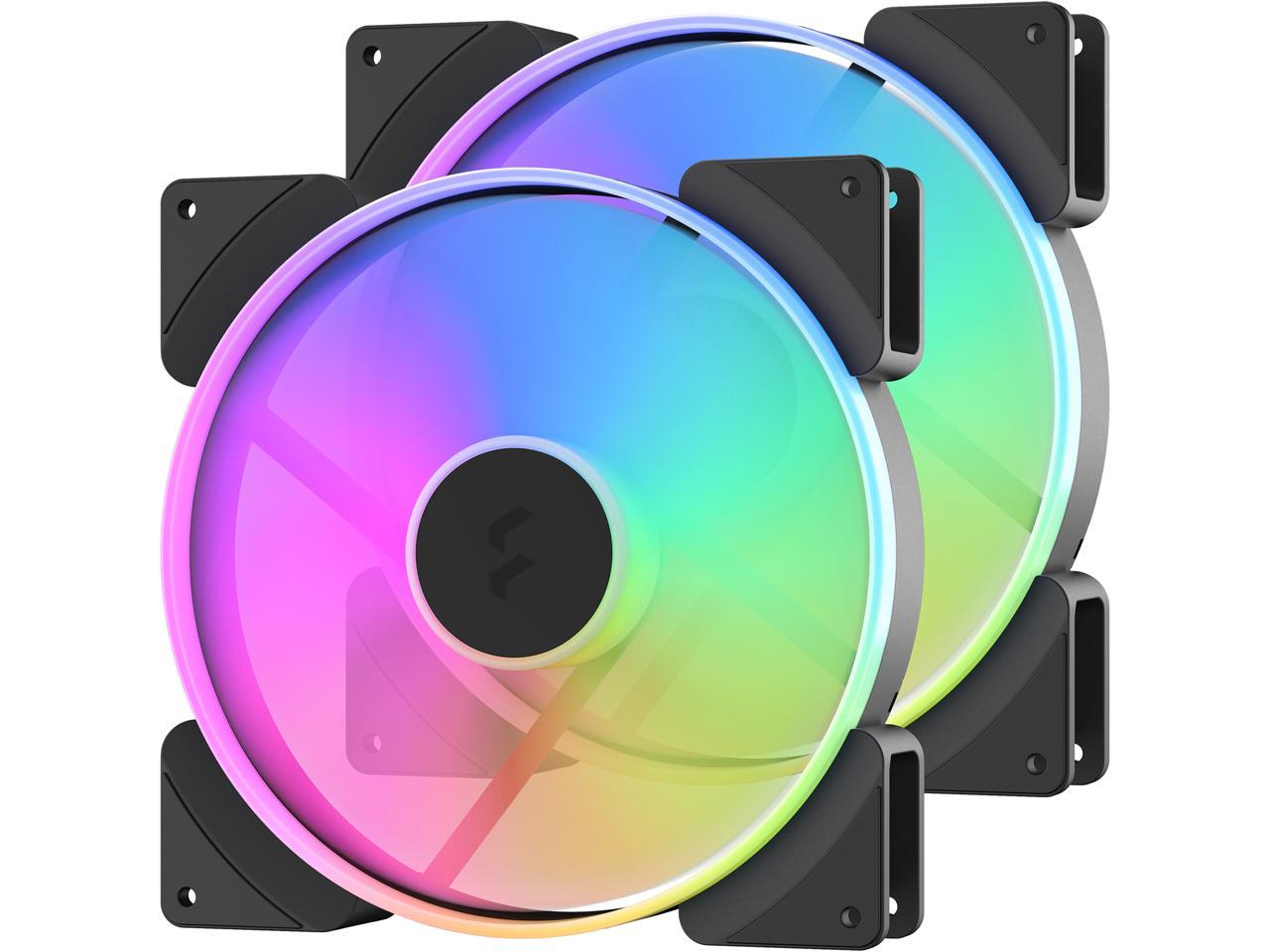 Ensemble de 2 ventilateurs de boîtier d^ordinateur FRACTAL DESIGN Prisma AL-18 PWM de 180 mm avec roulement à billes LLS et ...