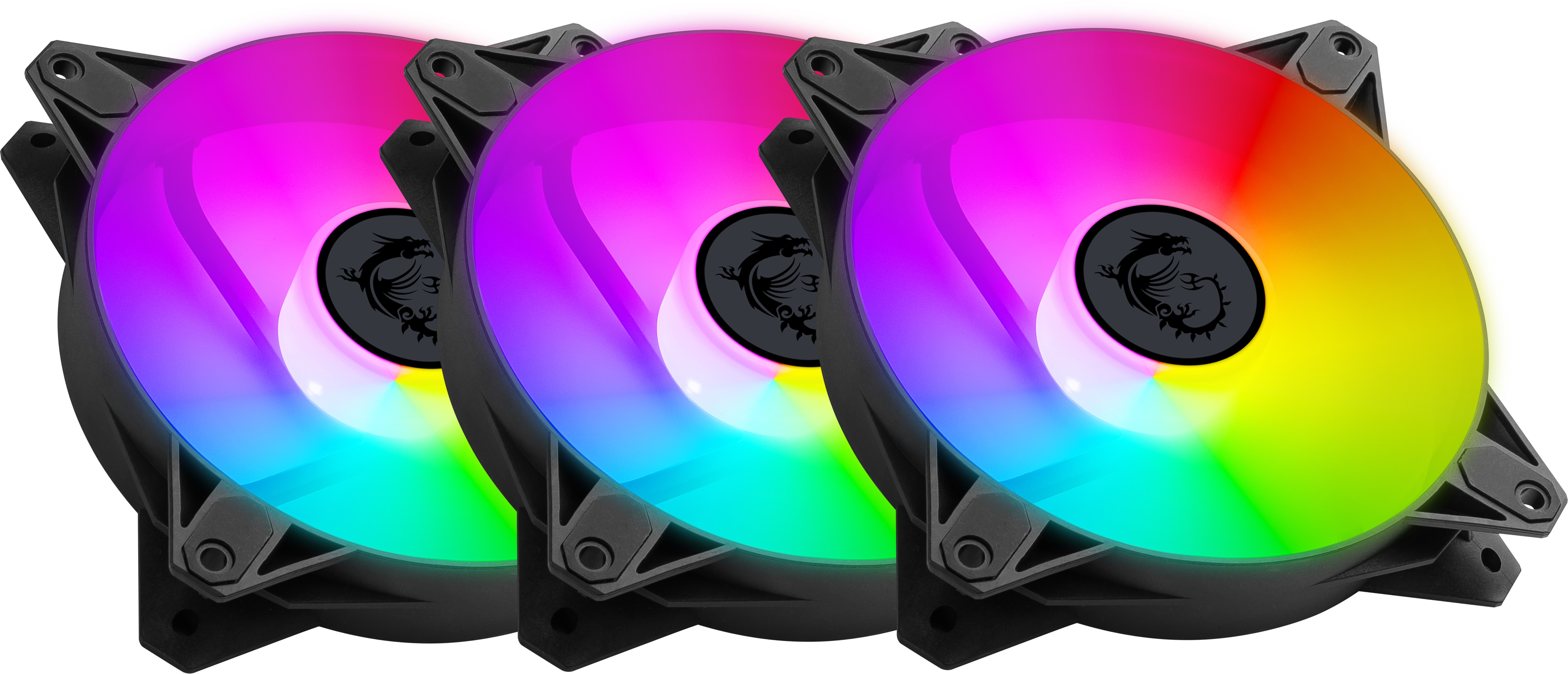 MSI MPG F120 Ventilateurs ARVB, Noire - Paquet de 3(Open Box)