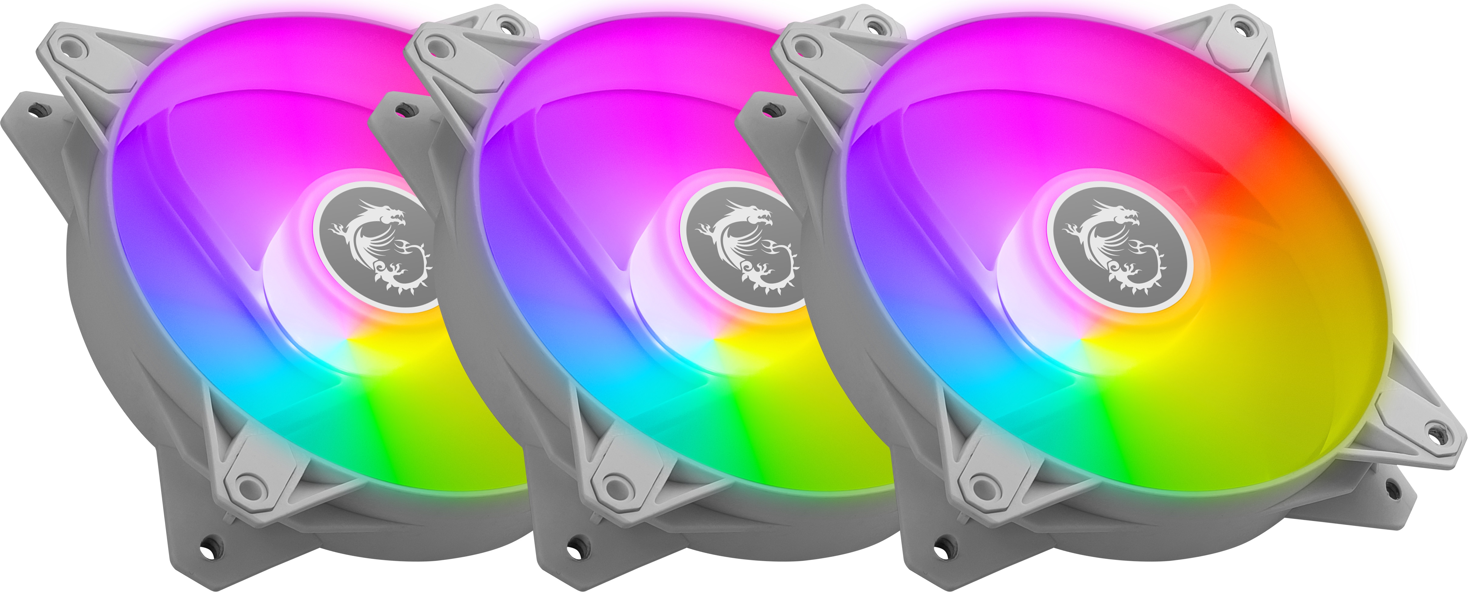 MSI MPG F120 Ventilateurs ARVB, Blanc - Paquet de 3