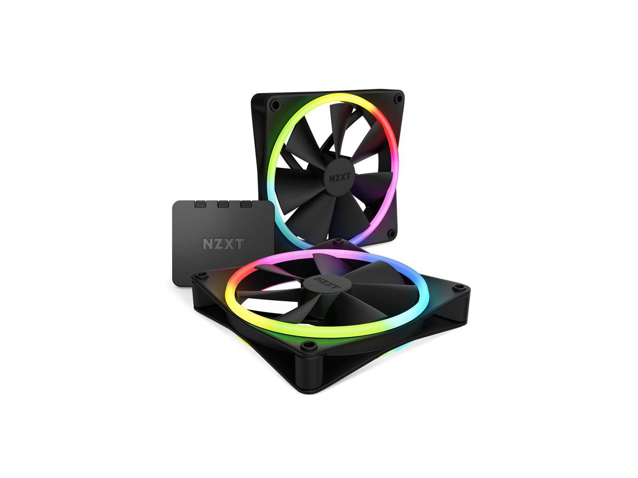 NZXT F140 RGB DUO Case Fan Twin Pack, Black