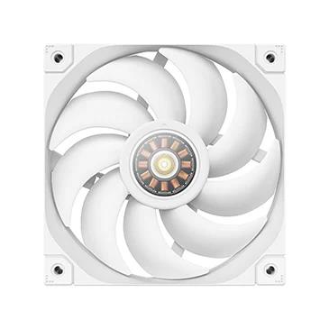 DeepCool FT12 WH, ventilateur FDB 120 mm, moteur triphasé 10 pôles 12 emplacements, PWM, fenêtre centrale transparente, sous...