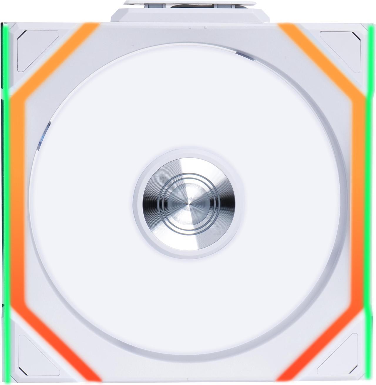 Lian Li UNI FAN SL 120 Ventilateur sans fil RVB à pales inversées de 120 mm, Blanc