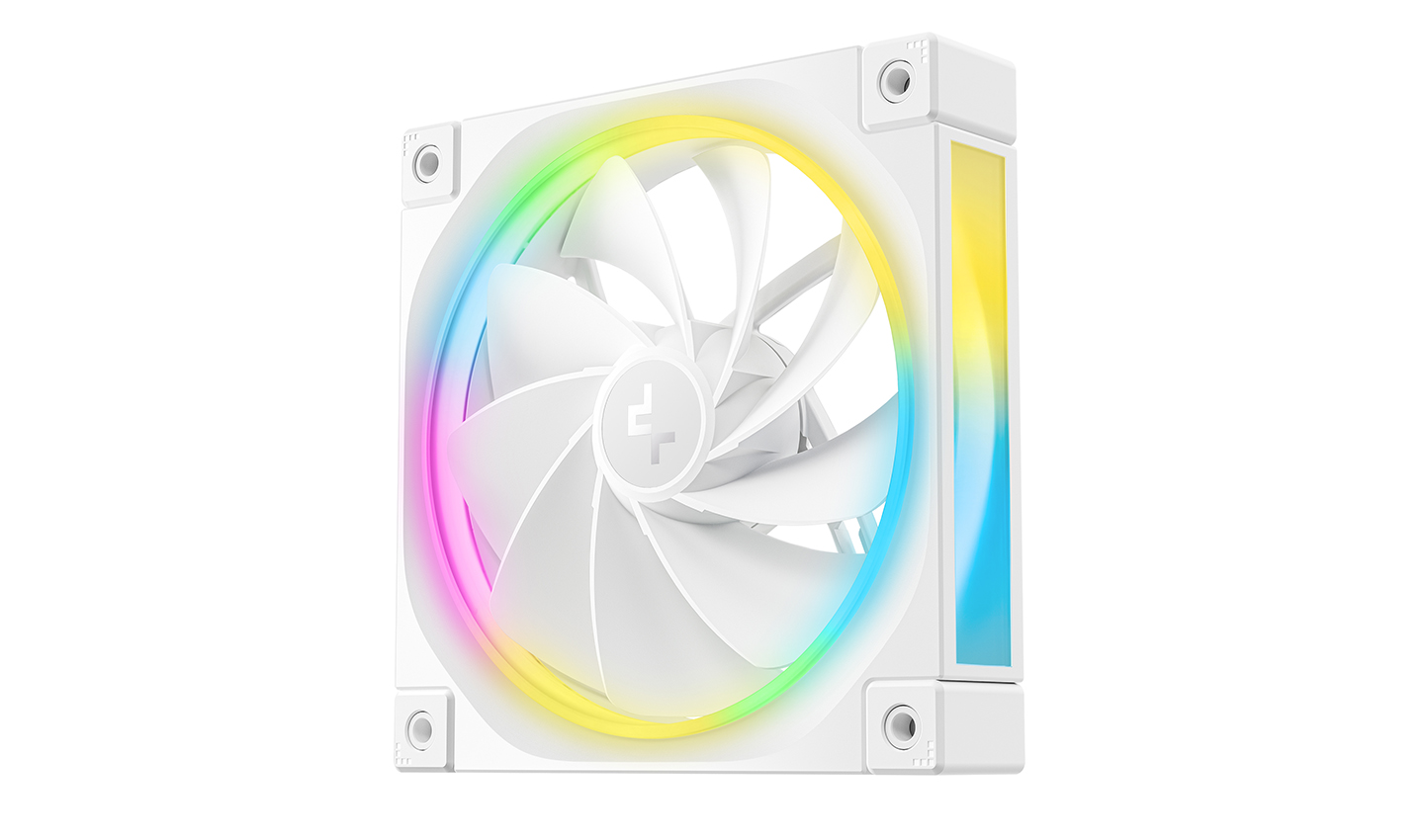 DeepCool FL12R WH, Ventilateur ARGB Gen 2 haute performance 120 mm, Blanc, Inversé, Chaîne en guirlande PWM, Lot de 1