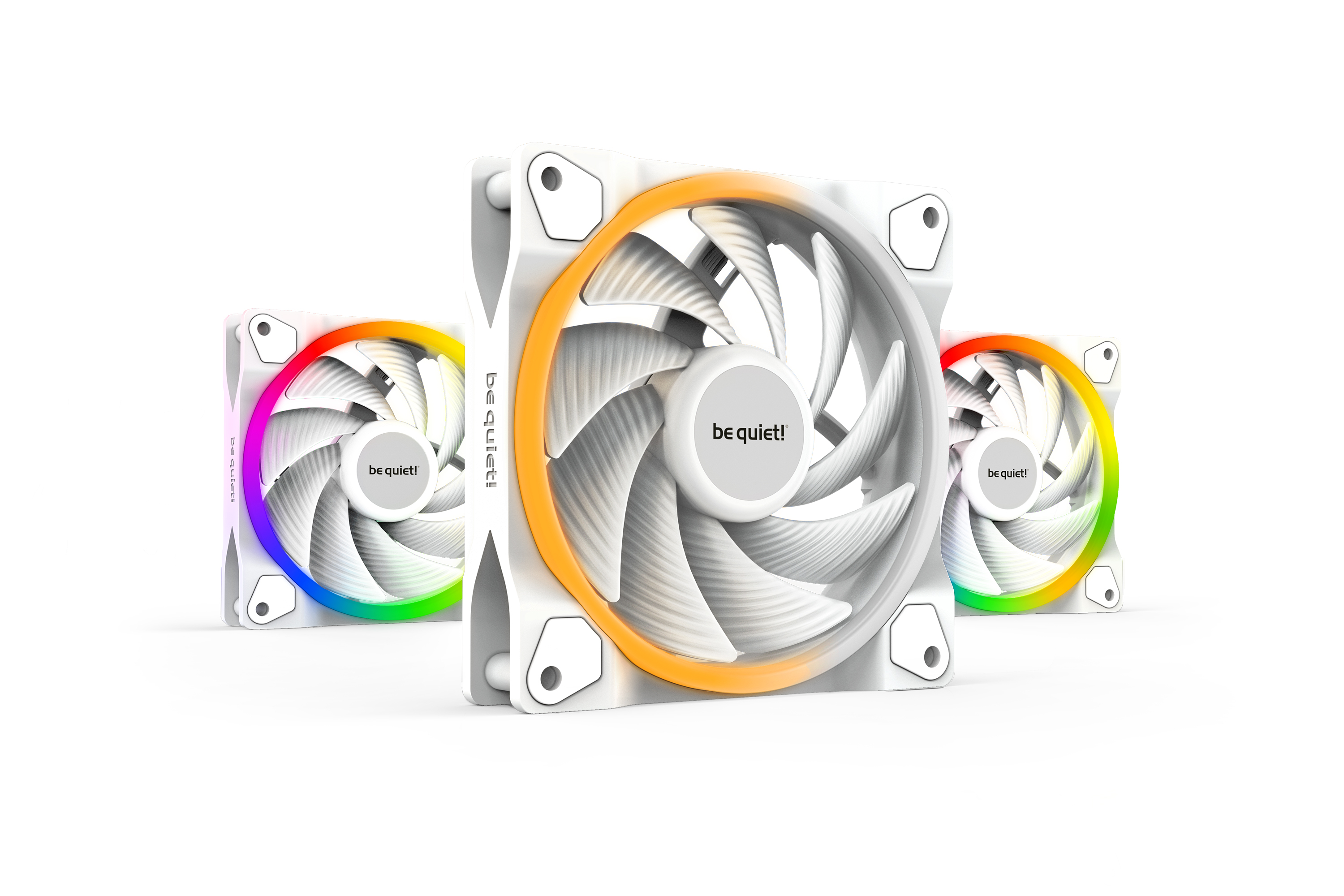 be quiet! LIGHT WINGS 120 mm Blanc PWM haute vitesse Triple-Pack, ventilateur de boîtier
