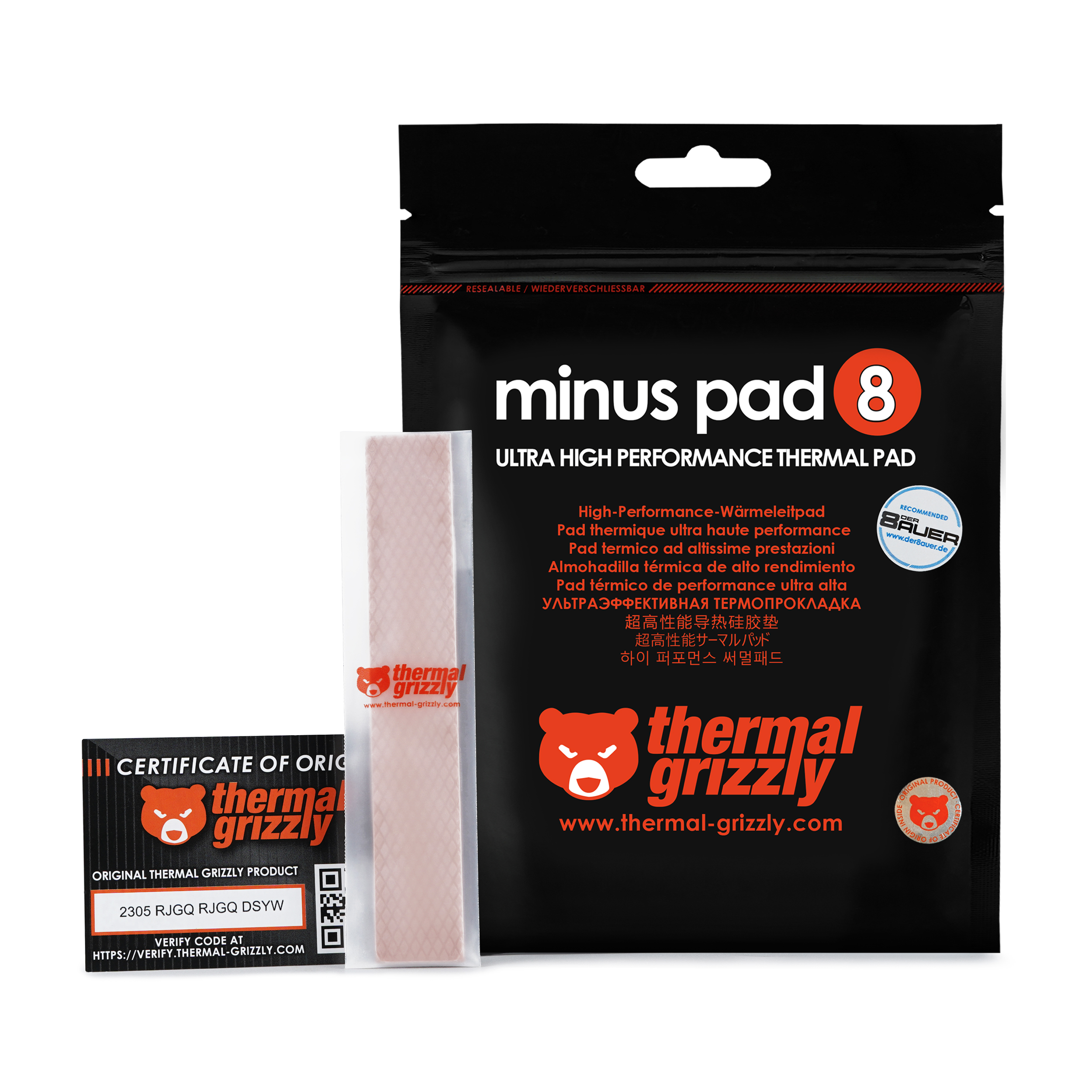 Thermal Grizzly Minus Pad 8 - 120x 20x 1,0 mm - 2 pcs