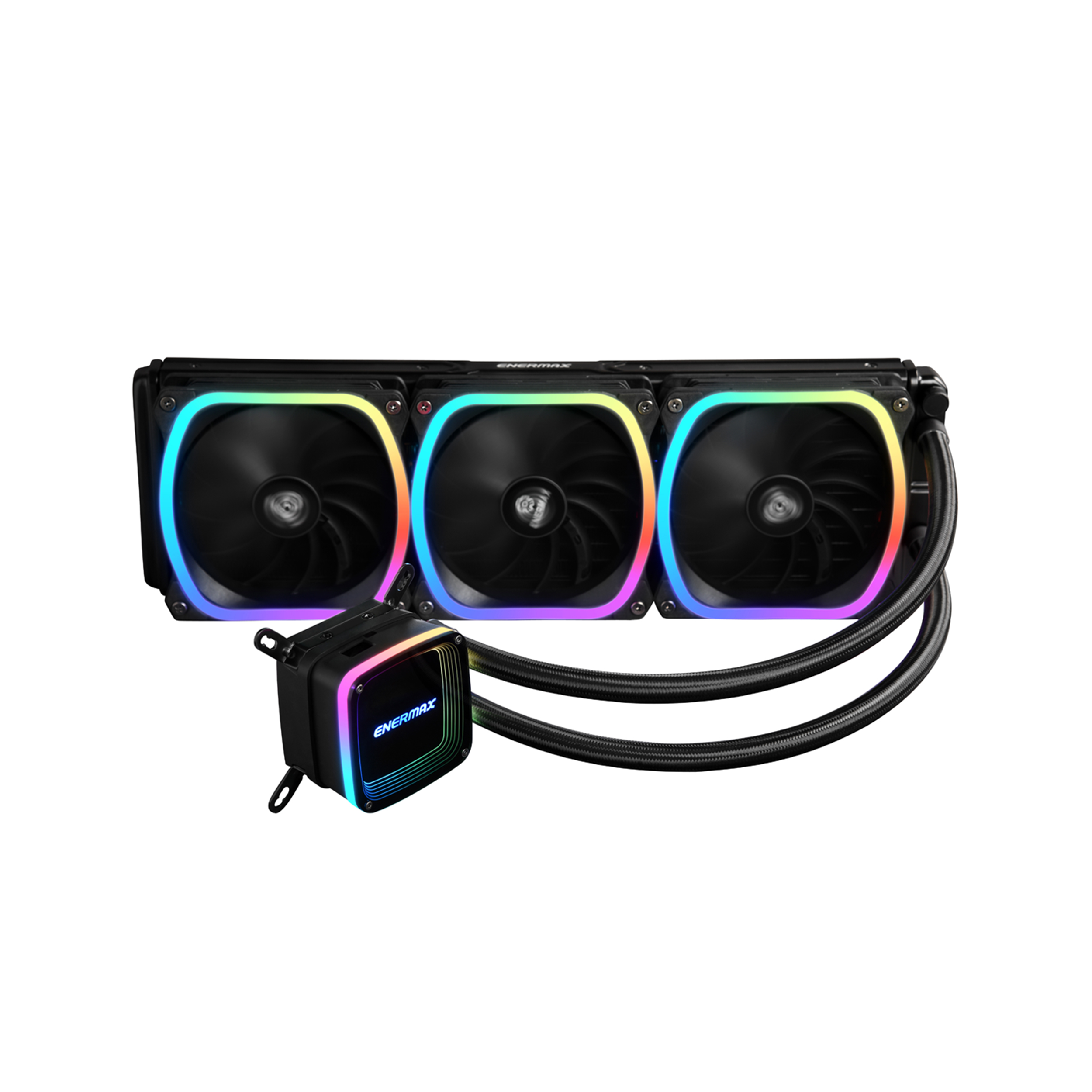 Enermax AQUAFUSION 360mm Refroidisseur Liquide de CPU à RGB aRGB - ELCAQF360-SQA(Open Box)