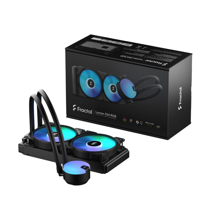 Fractal Design Lumen S24 v2 RGB Aspect 12 RGB x2 AIO CPU Liquid/Water Cooler, Intel LGA 1851/1700/1200 & AMD AM5/AM4/AM3+ Compa