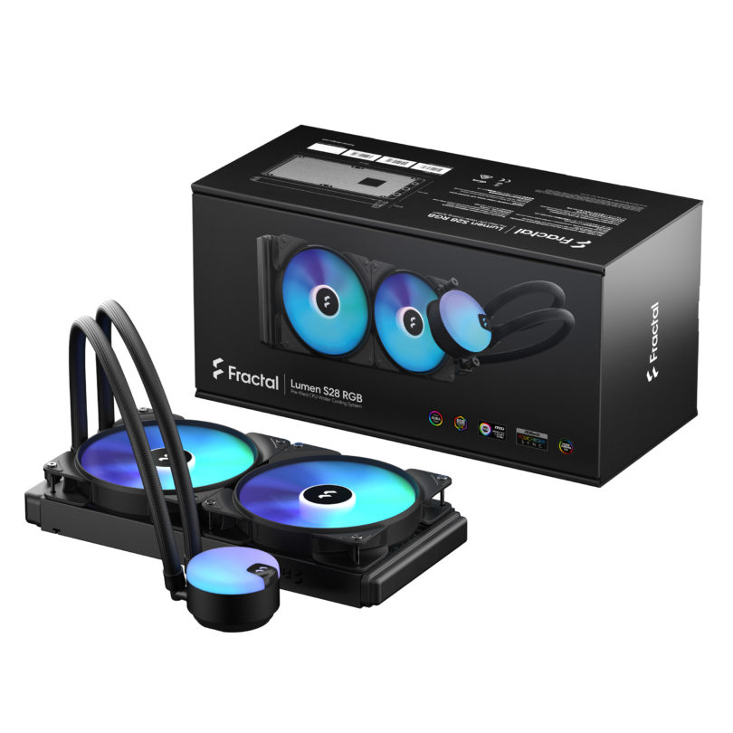 Fractal Design Lumen S28 v2 RGB Aspect 14 RGB x2 AIO CPU Liquid/Water Cooler, Intel LGA 1851/1700/1200 & AMD AM5/AM4/AM3+ Co...