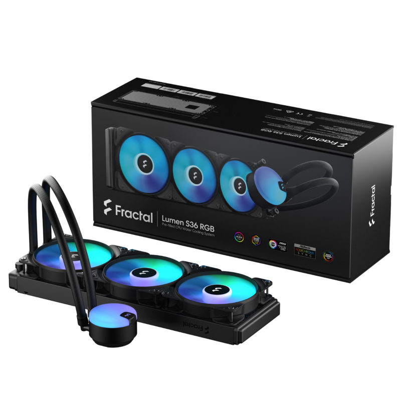 Refroidisseur liquide/eau pour processeur Fractal Design Lumen S36 v2 RGB Aspect 12 RGB x3, compatible Intel LGA 1851/1700/1...