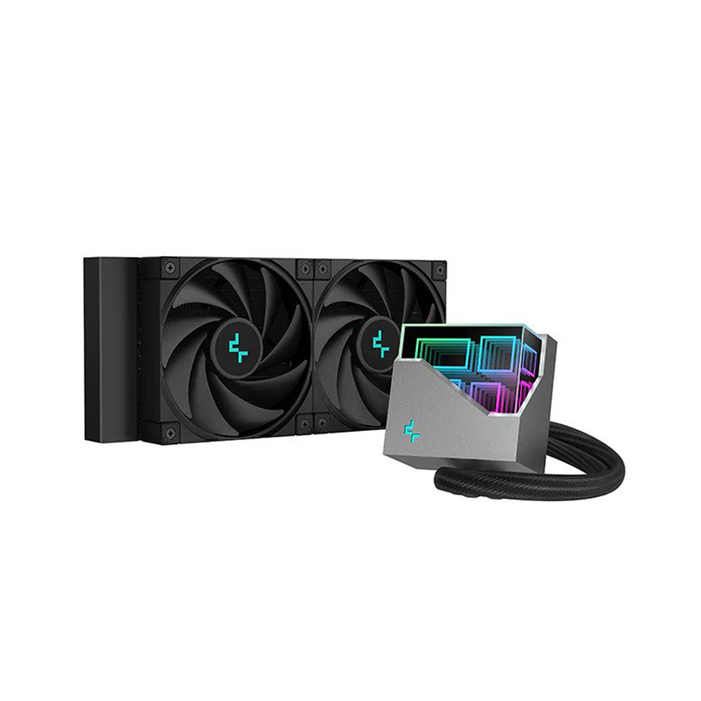 DeepCool LT520 Premium Liquid CPU Cooler, 240mm Radiator, High-Performance FK120 FDB Fans, Multidimensional Infinity Mirror Blo