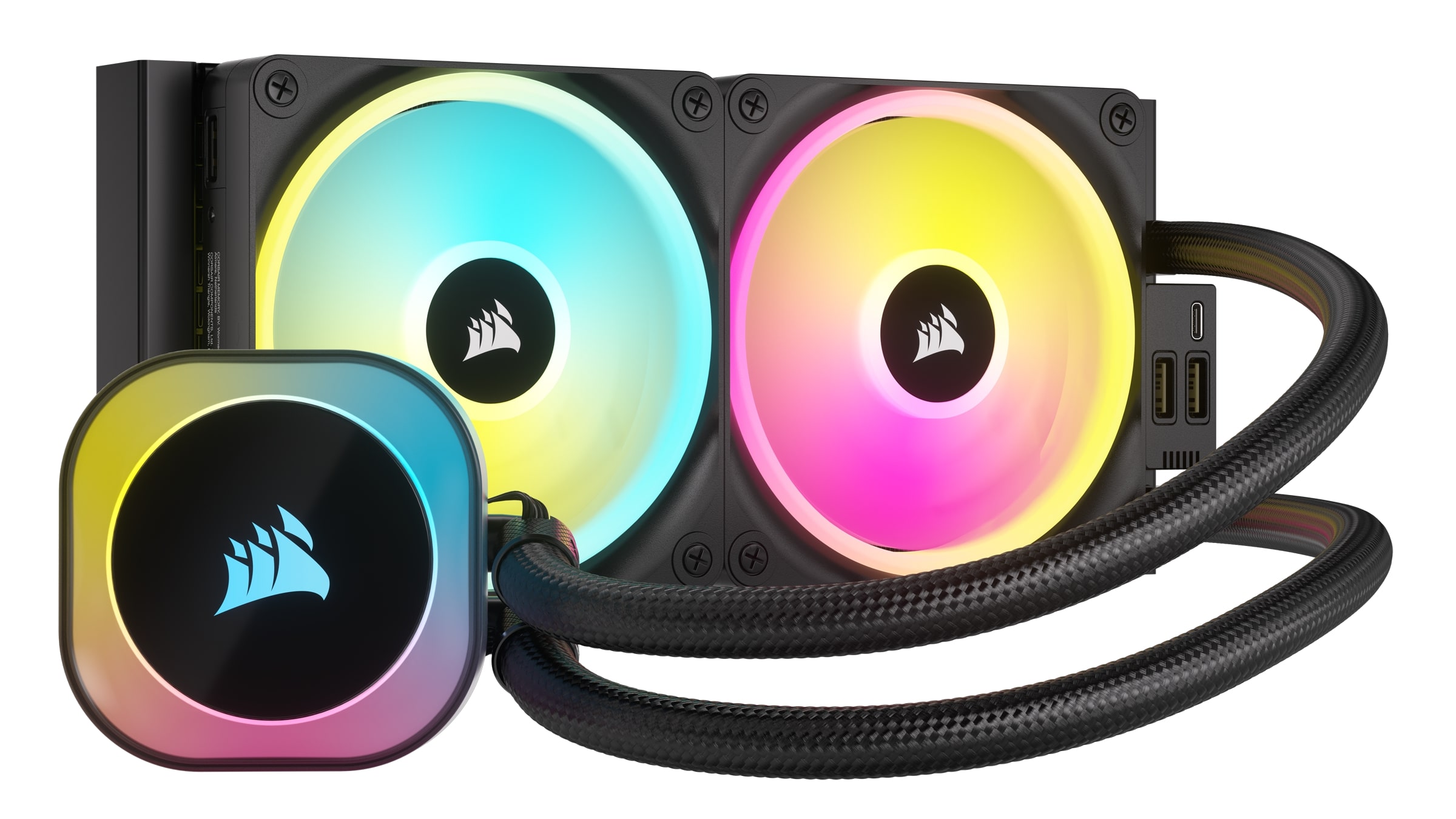 CORSAIR iCUE LINK H100i RGB Liquid CPU Cooler - QX120 RGB Fans - 240mm Radiator - Fits Intel® LGA 1700, AMD® AM5 - iCUE LINK...