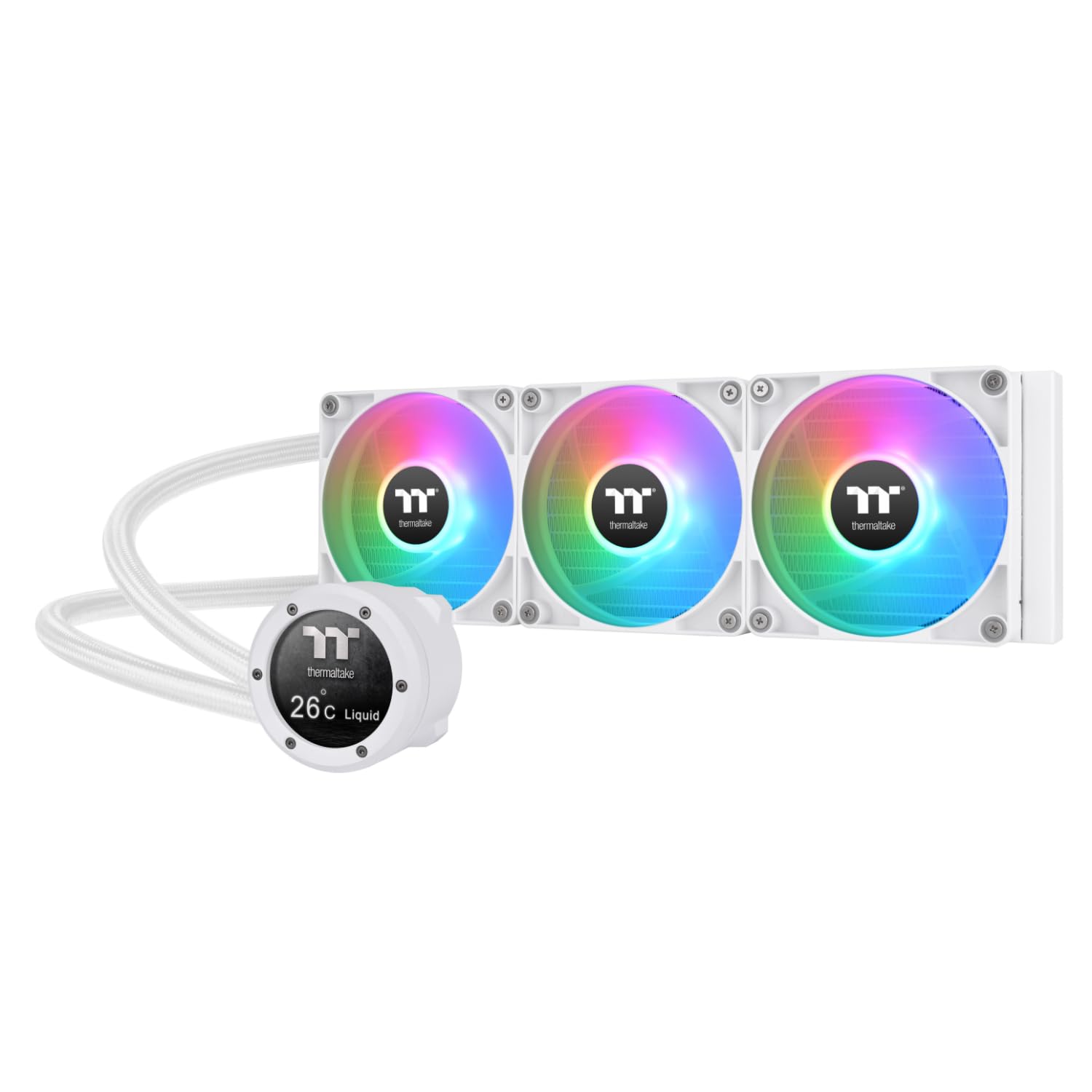 THERMALTAKE TH360 V2 Ultra Refroidissuer liquide pour processeur avec synchronisation de ARVB, Neige Blanche