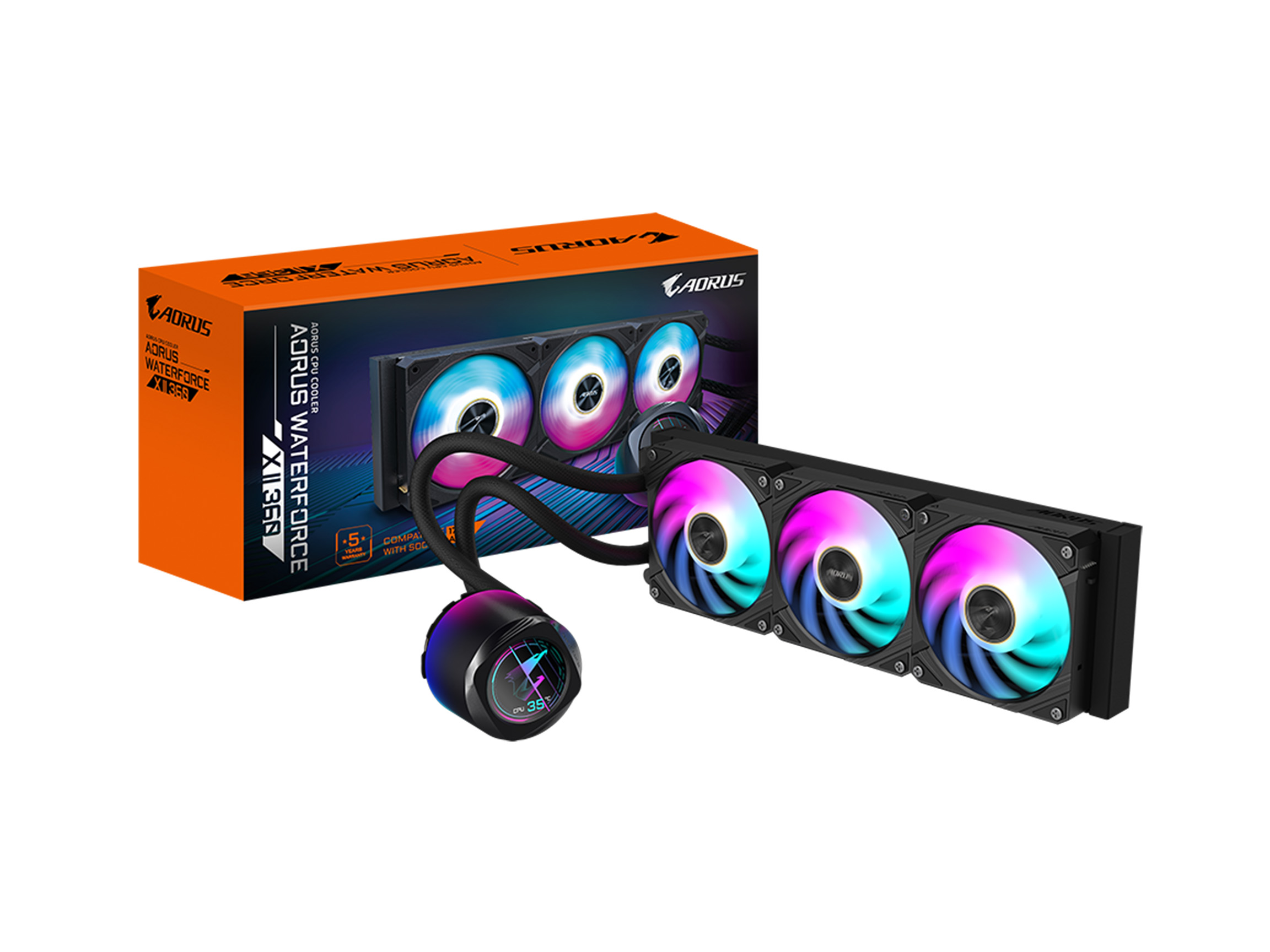 Gigabyte AORUS WATERFORCE X II 360 Refroidisseur de liquide pour processeur