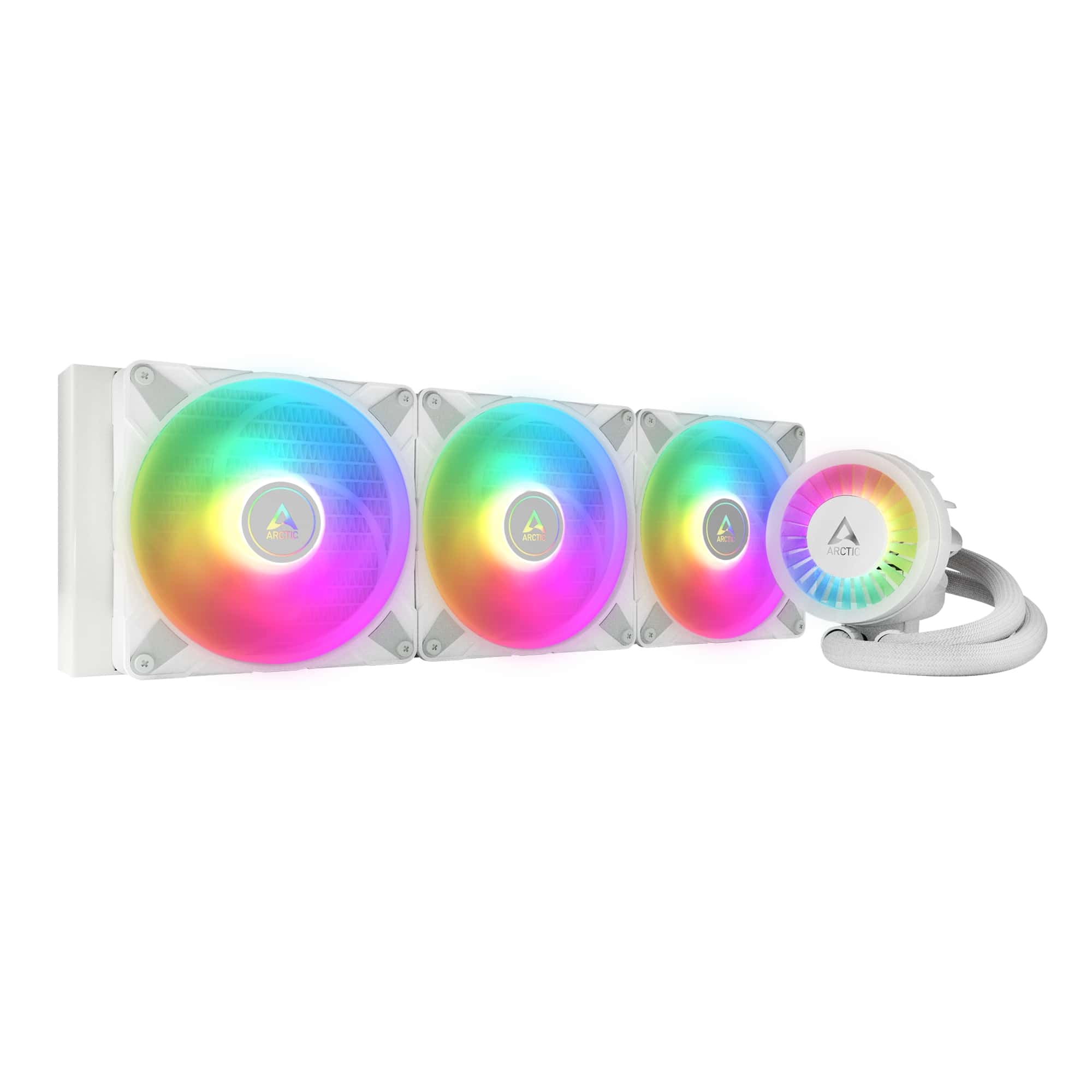 Arctic Liquid Freezer III 420 A-RGB Refrioidisseur d'eau pour processeur tout-en-un, Blanc