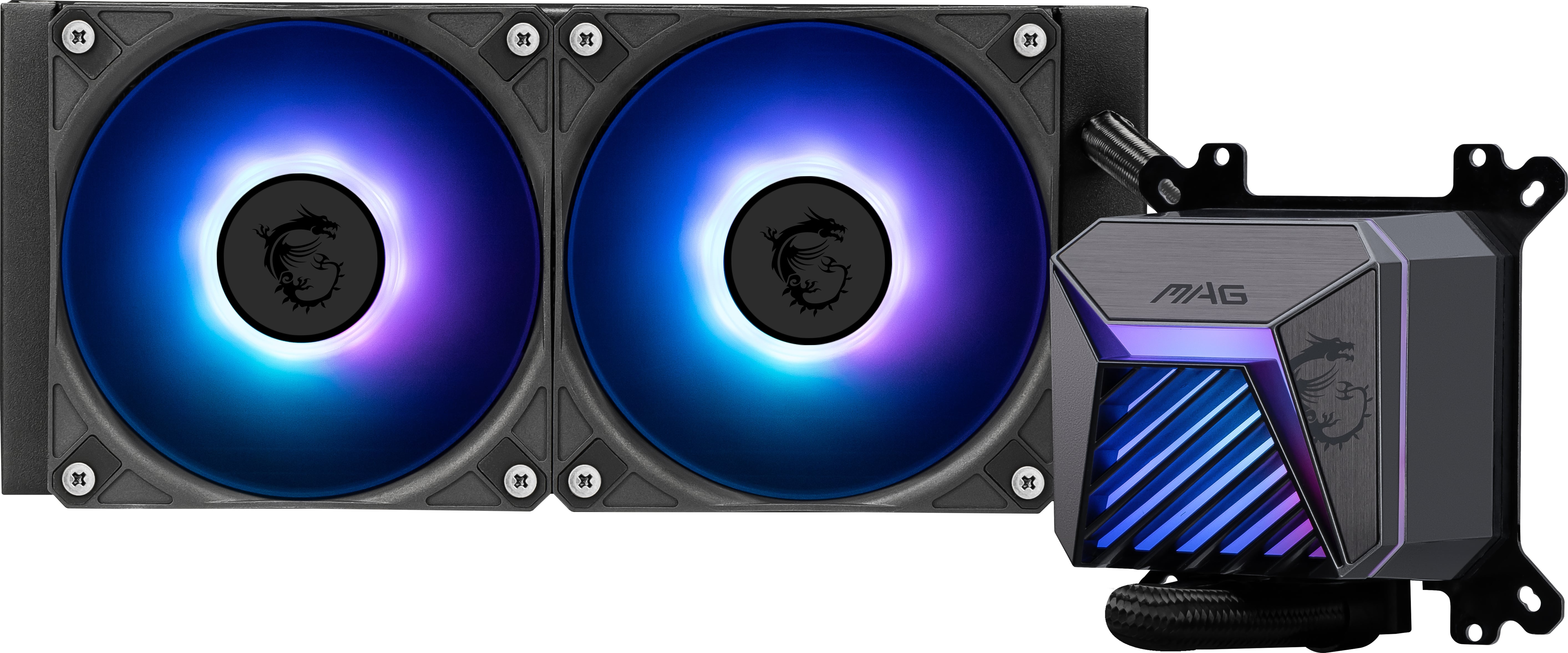 MSI MAG CORELIQUID A15 240, AIO Liquid CPU Cooler, 240mm Radiator, Dual 120mm PWM Fans, ARGB, Compatible with LGA 1851 Socket