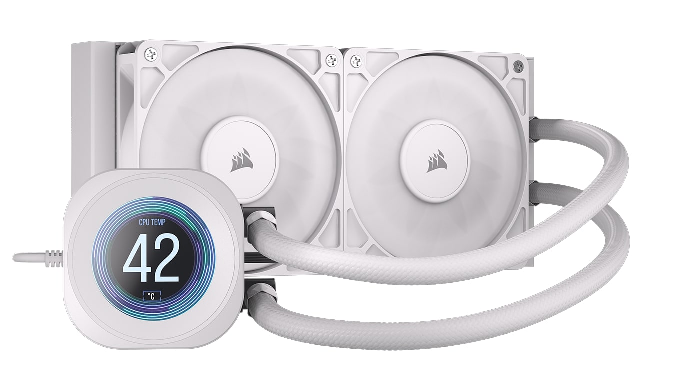 CORSAIR NAUTILUS 240 RS LCD Liquid CPU COOLER -White